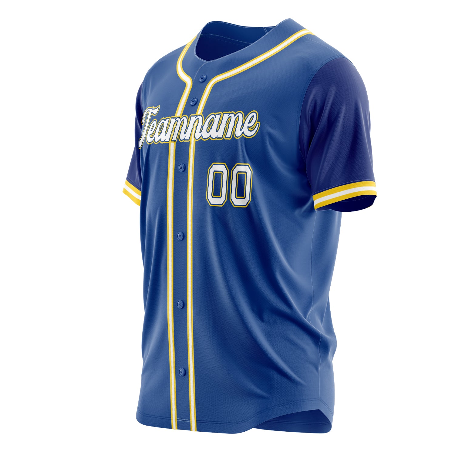 Benutzerdefiniertes Professionelles Königsblau Weiß Baseballtrikot