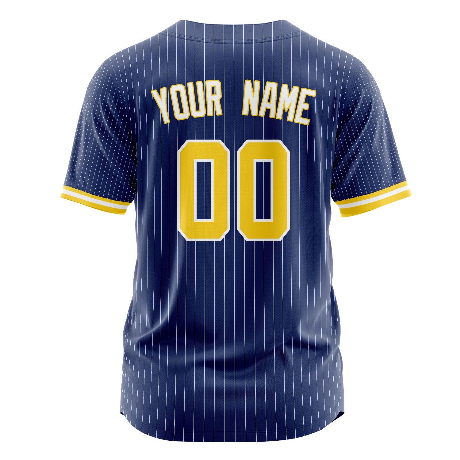 Custom Professional Royal Blue Gold Baseball Jersey