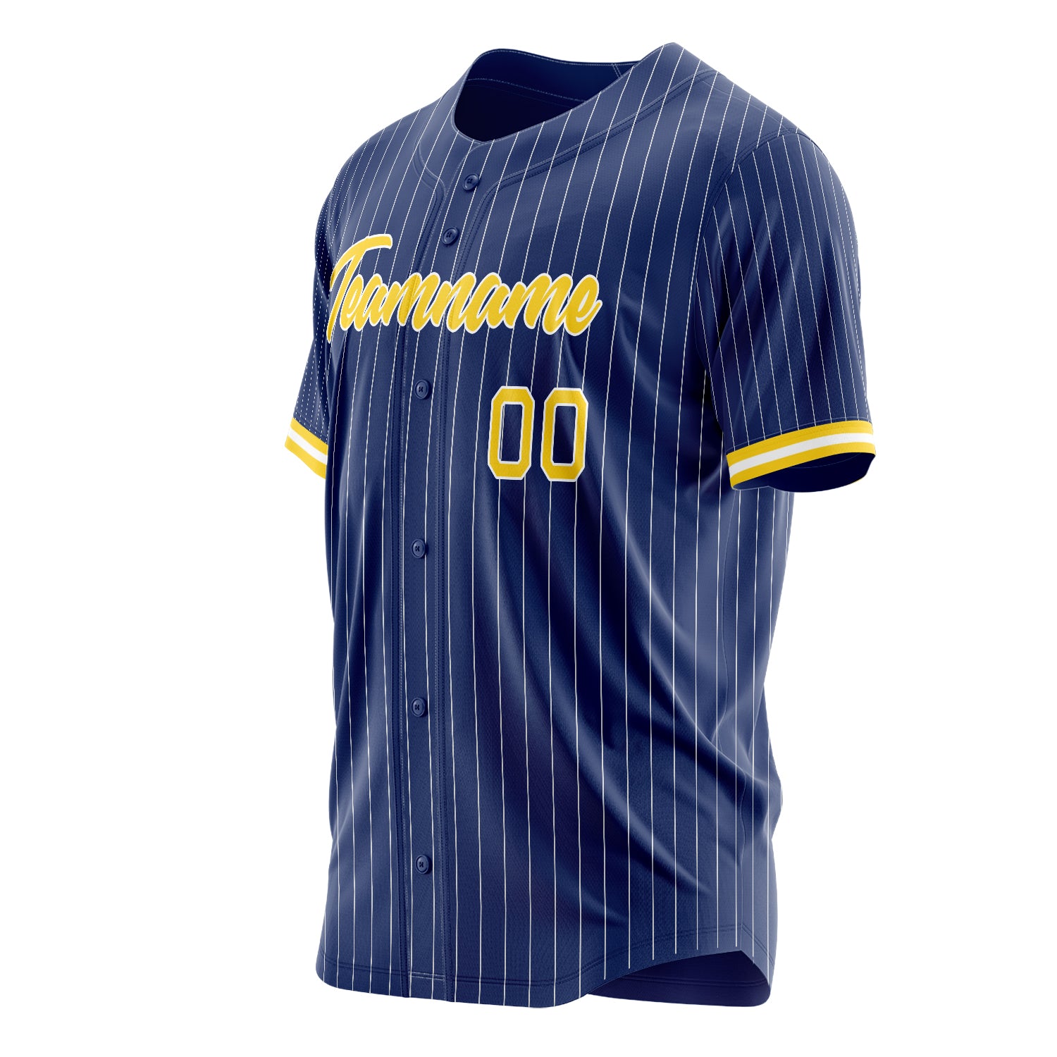 Custom Professional Royal Blue Gold Baseball Jersey