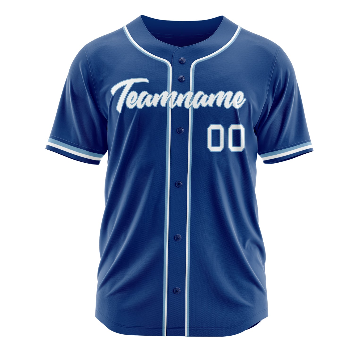 Custom Professional Royal Blue White Baseball Jersey