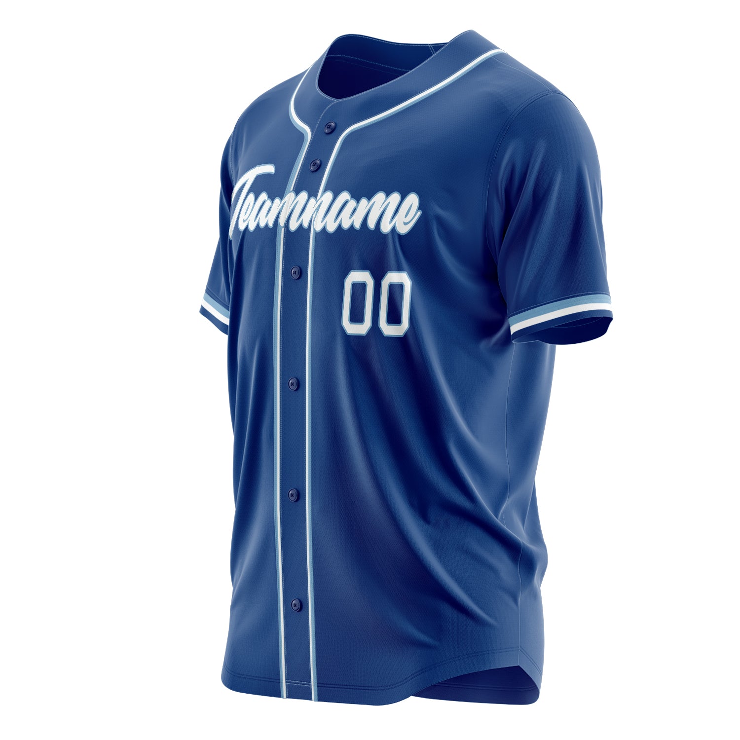 Benutzerdefiniertes Professionelles Königsblau Weiß Baseballtrikot