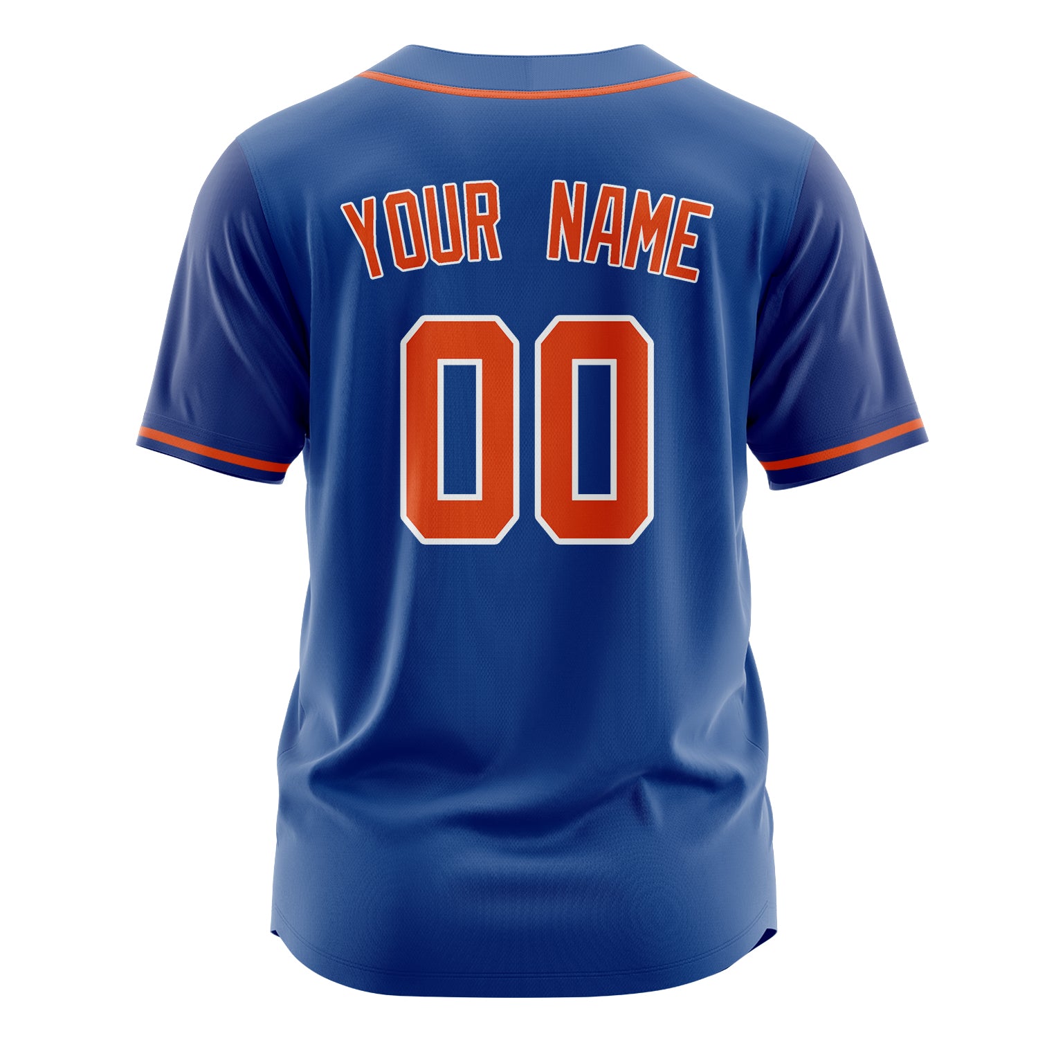 Custom Professional Royal Blue Orange Baseball Jersey