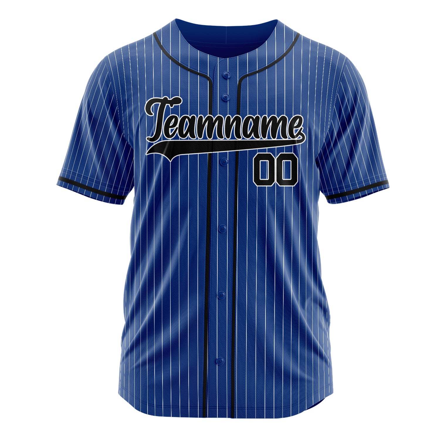 Custom Professional Royal Blue Black Baseball Jersey