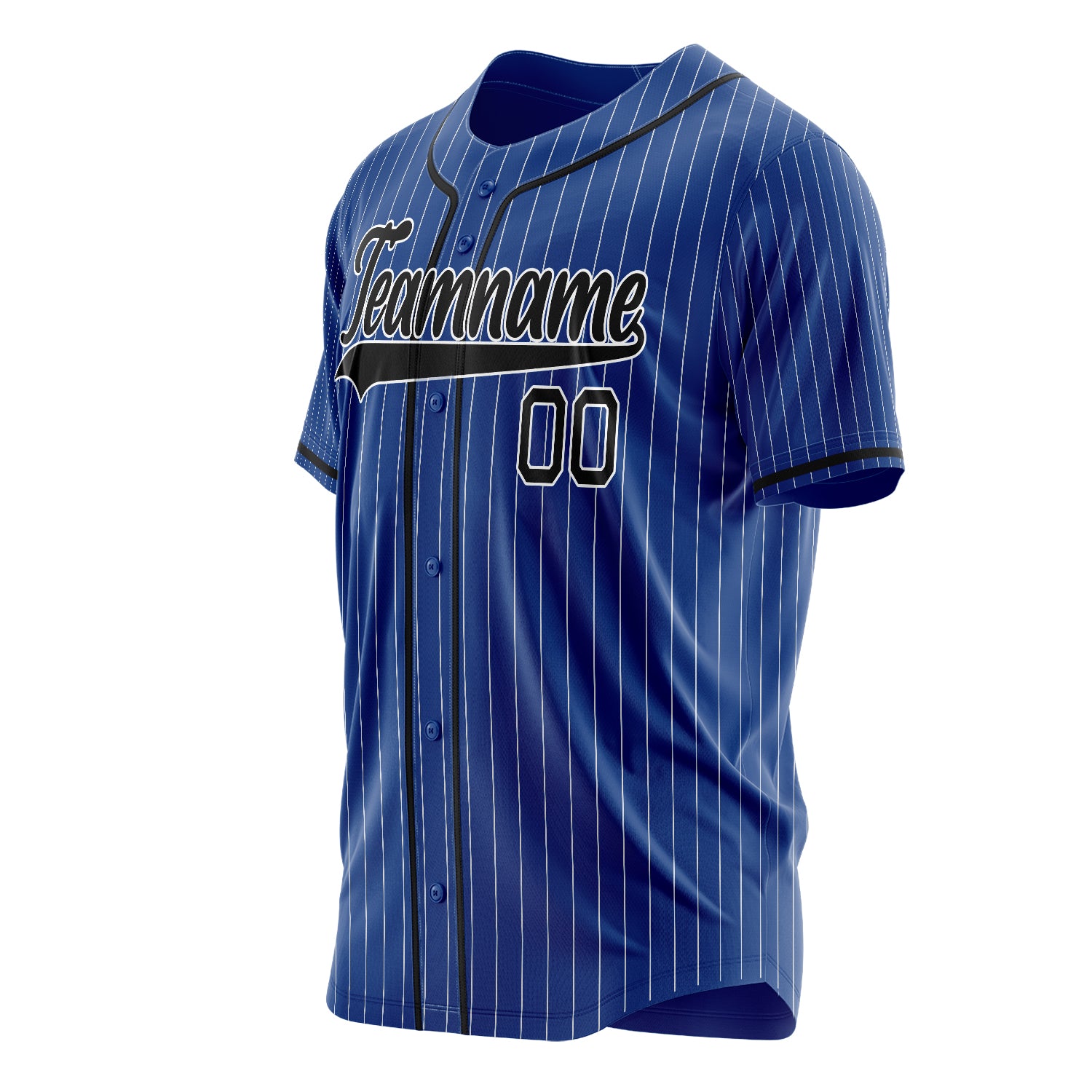 Custom Professional Royal Blue Black Baseball Jersey