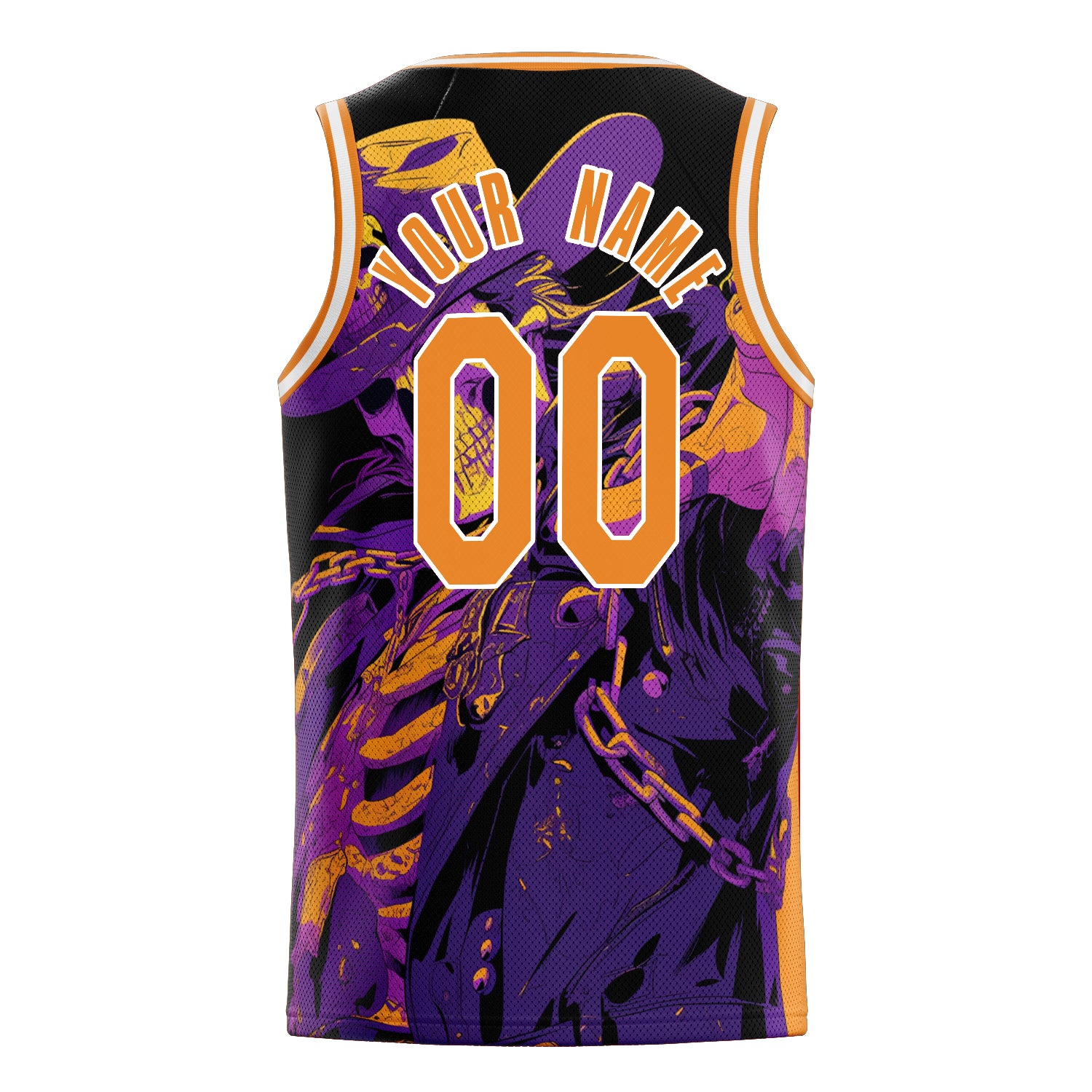 Custom Professional Purple Skull Basketball Jersey