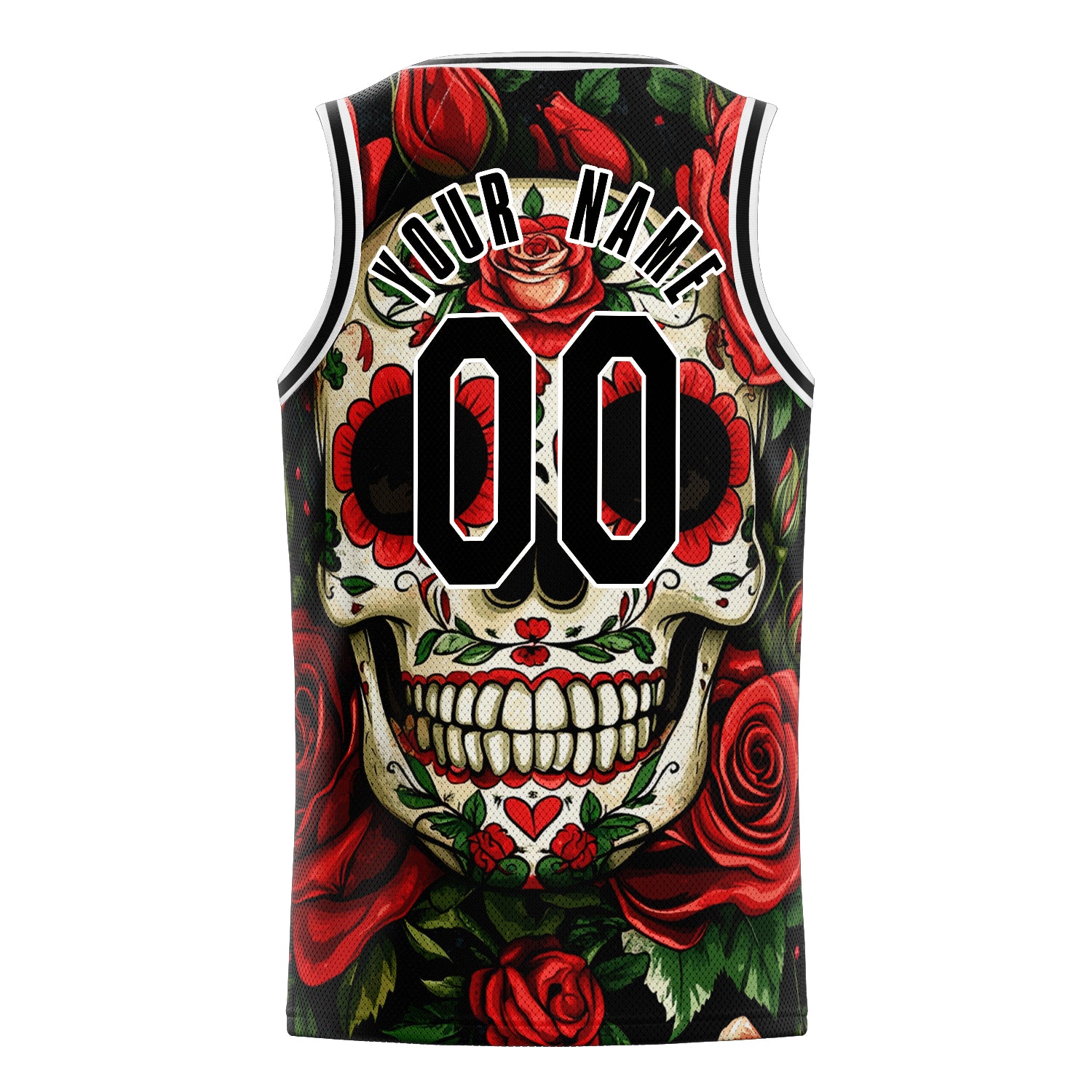 Custom Professional Red Skull Basketball Jersey