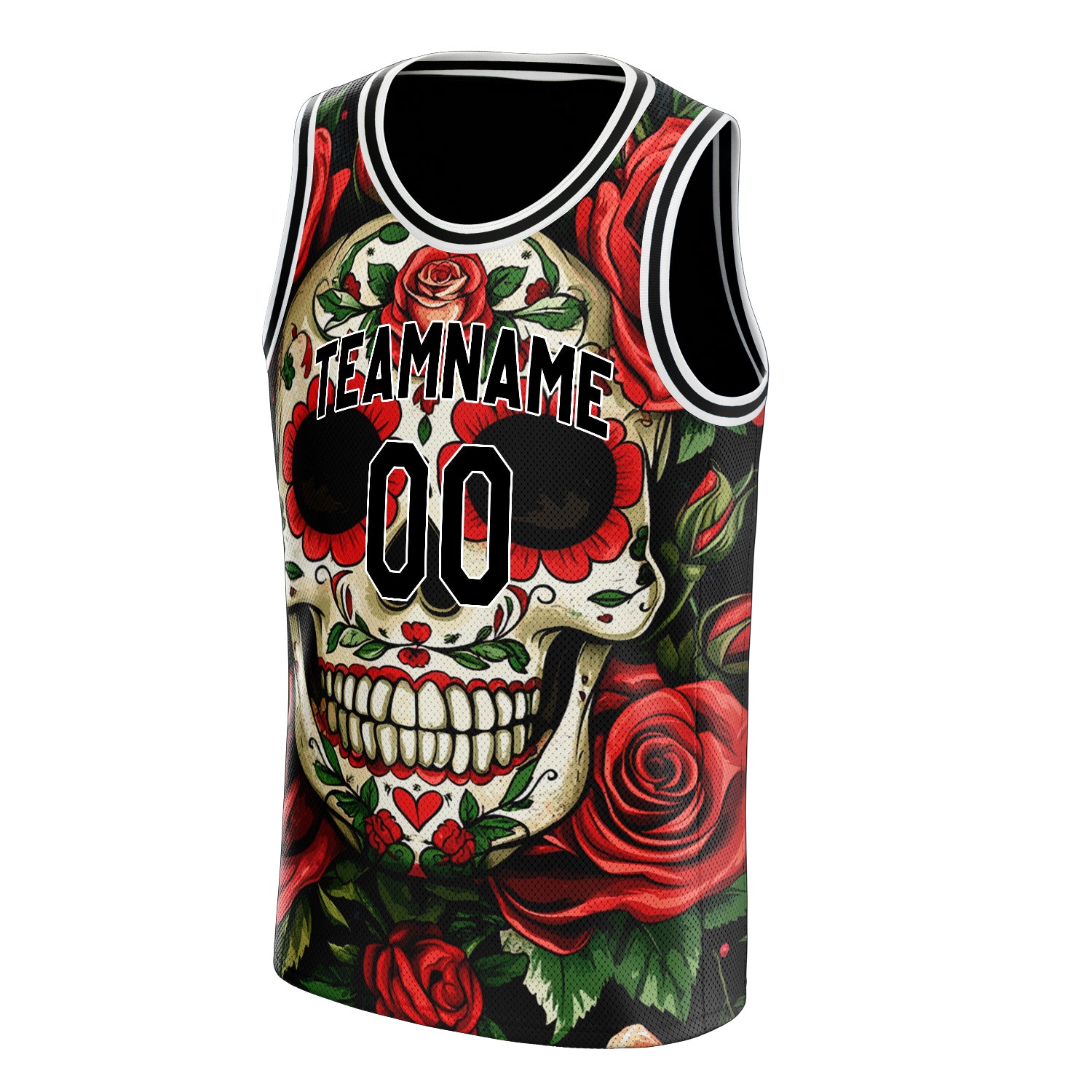 Custom Professional Red Skull Basketball Jersey