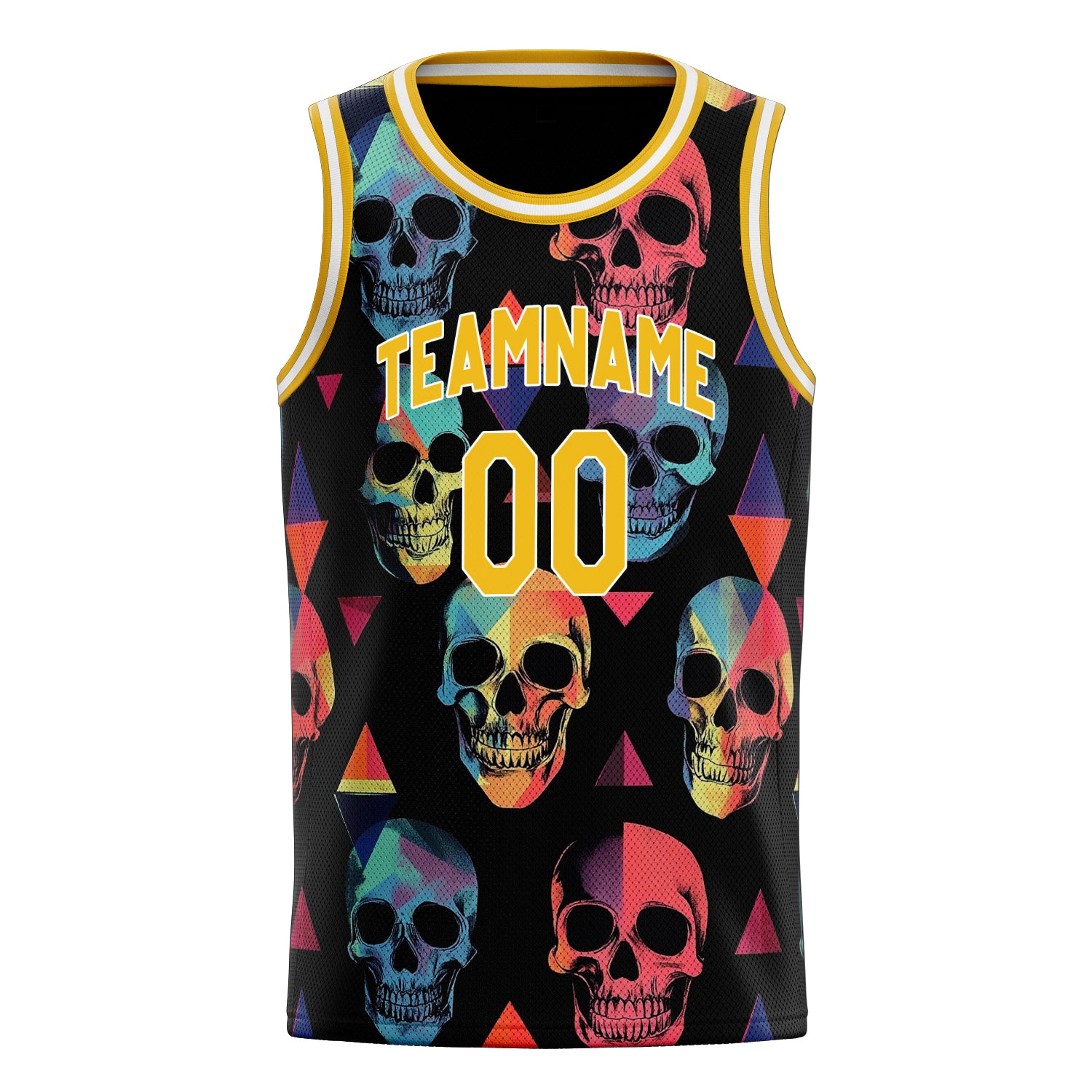 Custom Professional Red Skull Basketball Jersey