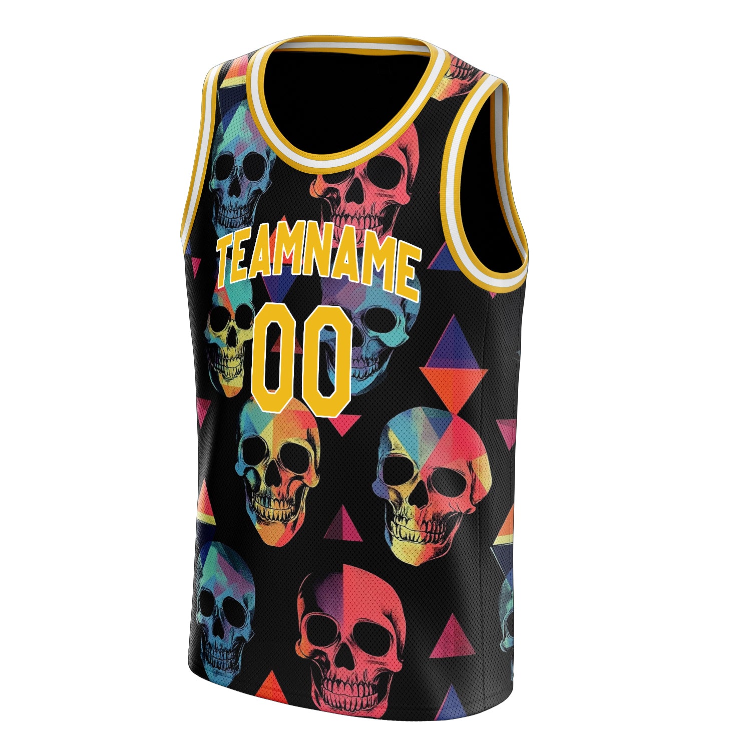 Custom Professional Red Skull Basketball Jersey