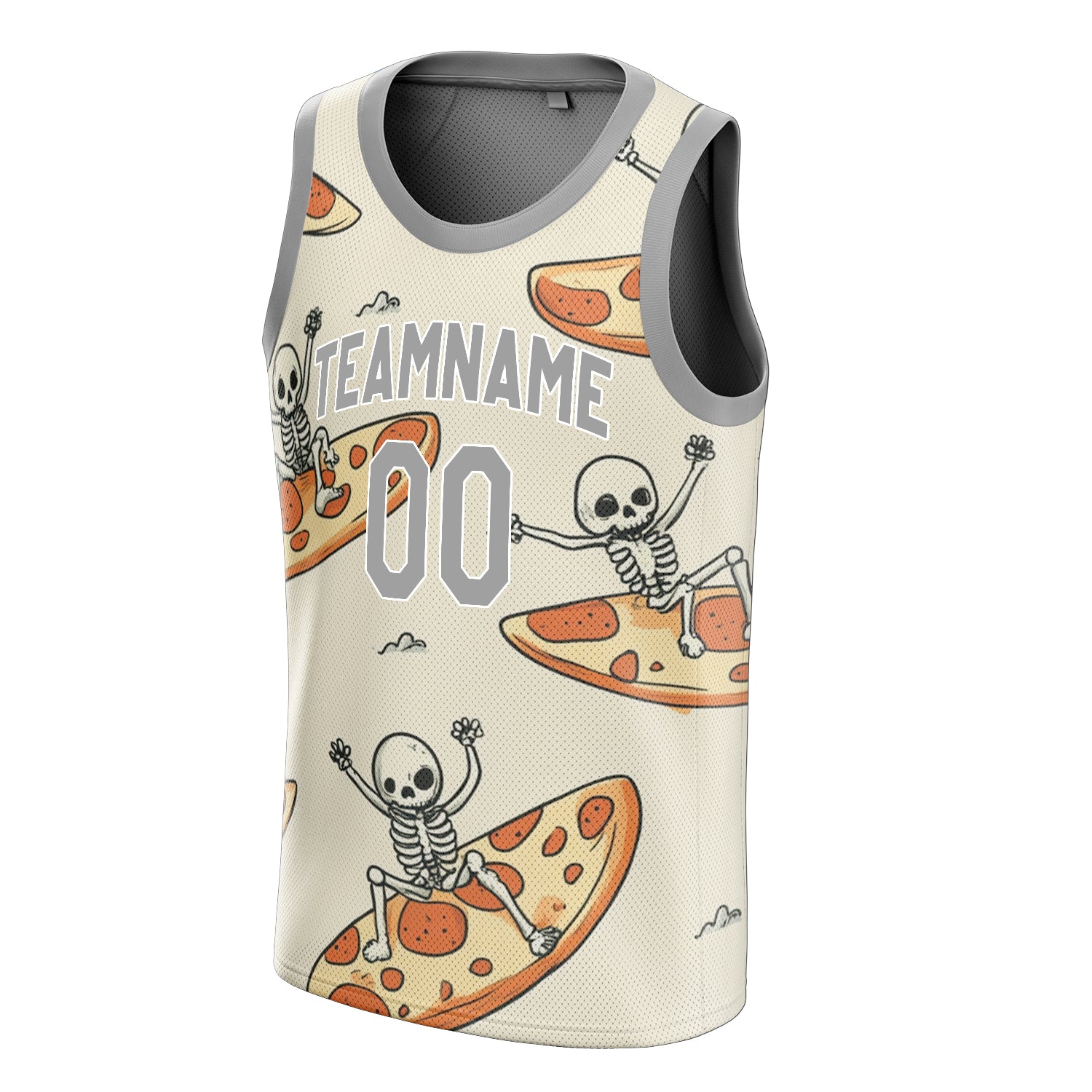 Maßgeschneidertes professionelles Creme Schädel Basketballtrikot