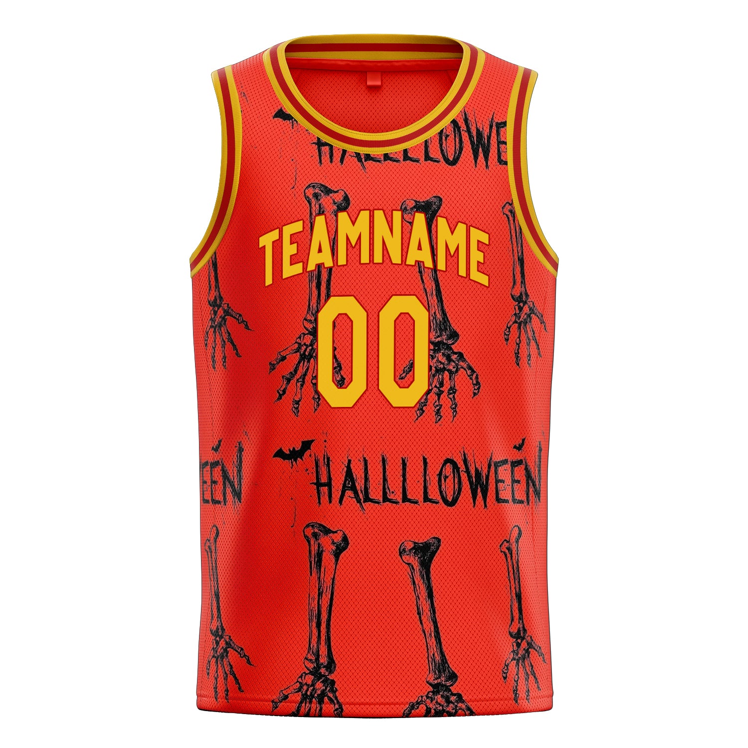 Custom Professional Red Skull Basketball Jersey