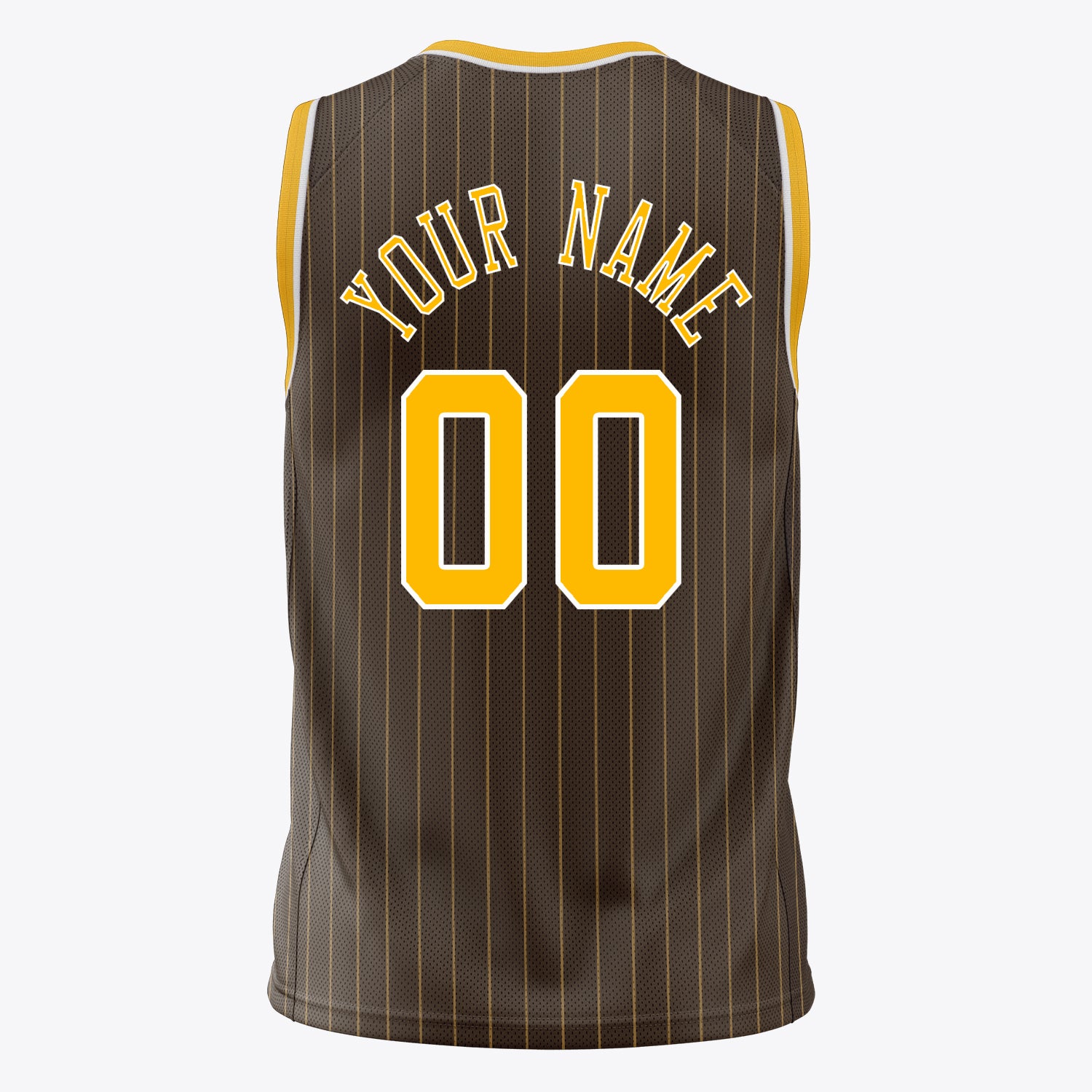 Custom Professional Brown Gold Basketball Jersey