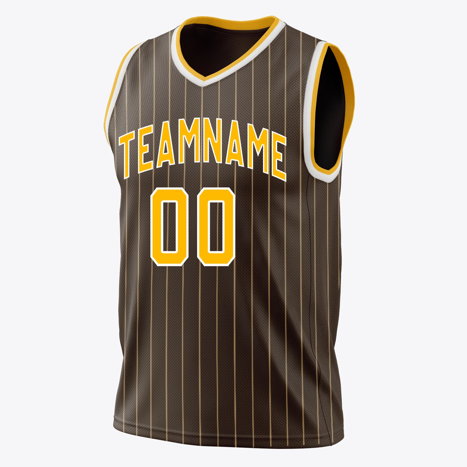 Custom Professional Brown Gold Basketball Jersey