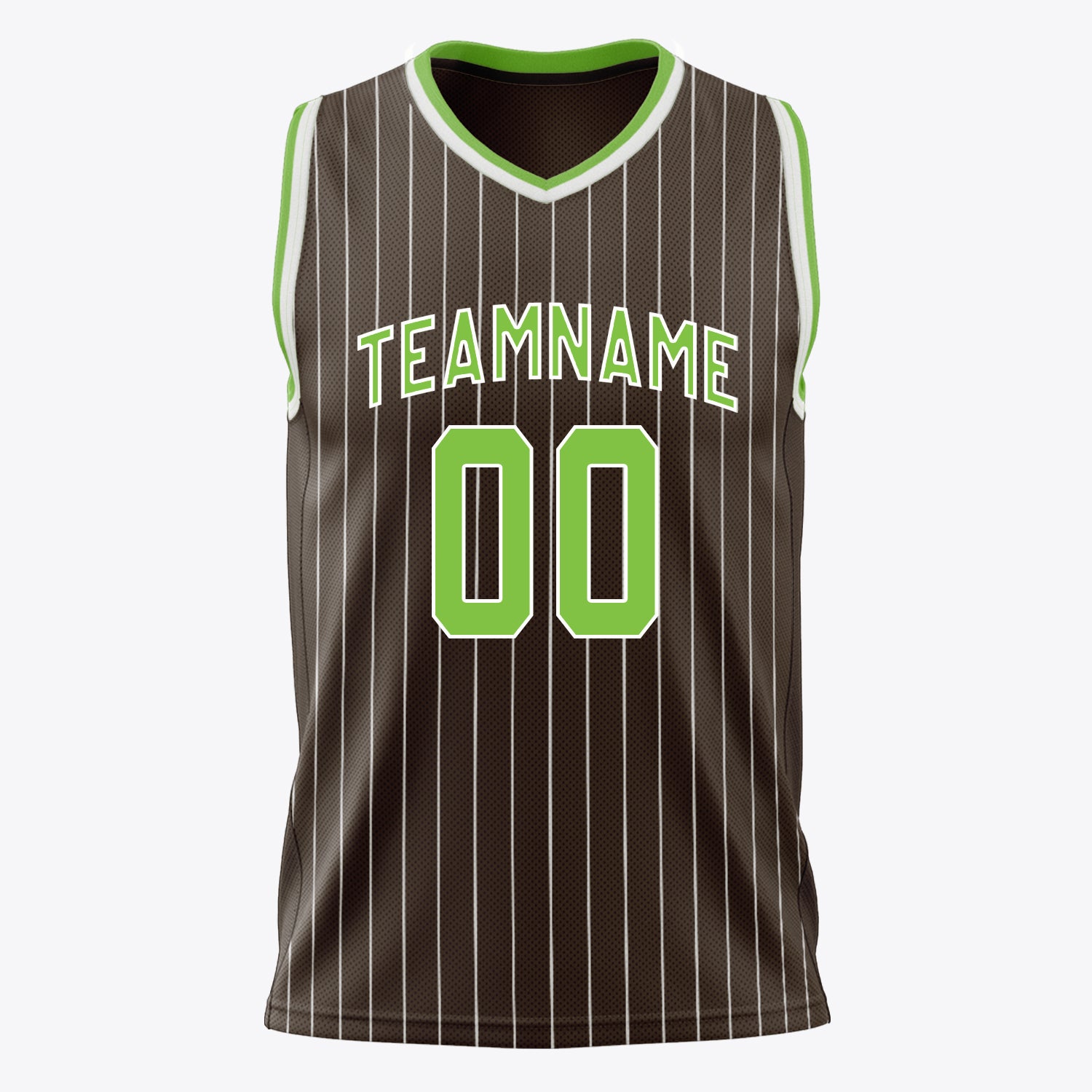Custom Professional Brown Neon Green Basketball Jersey