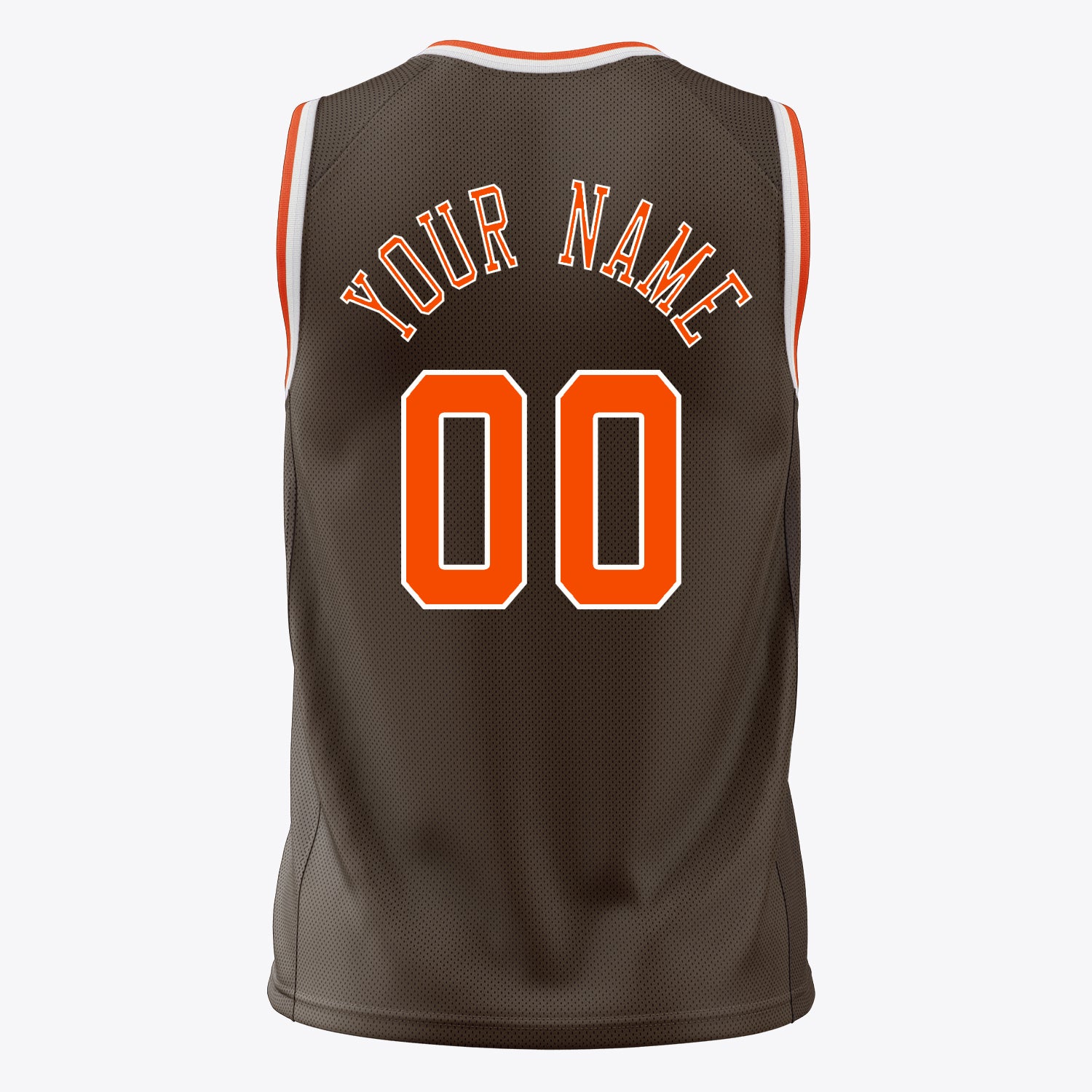 Custom Professional Brown Orange Basketball Jersey