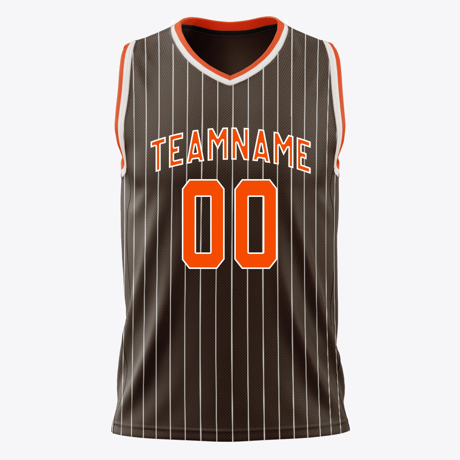 Custom Professional Brown Orange Basketball Jersey