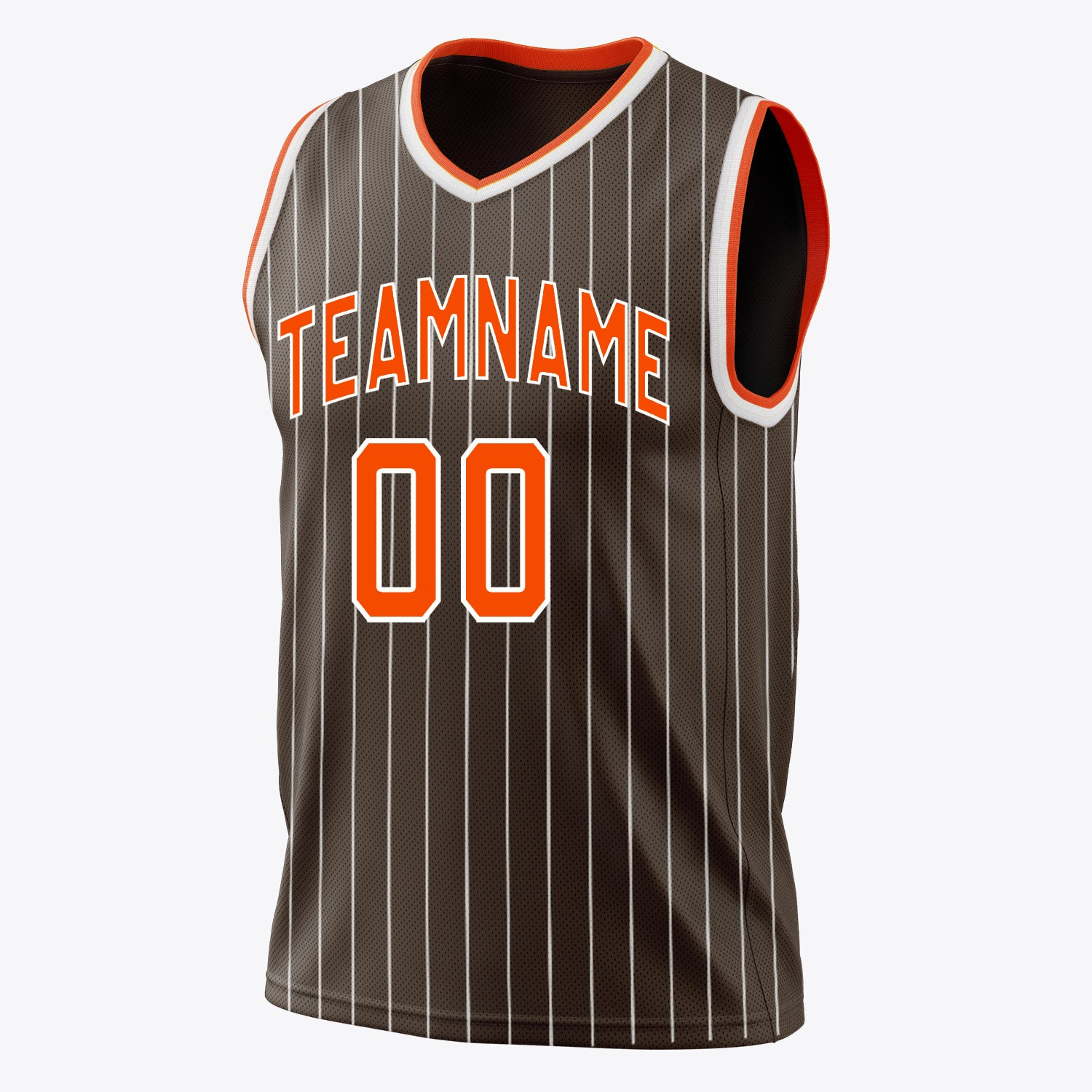 Custom Professional Brown Orange Basketball Jersey
