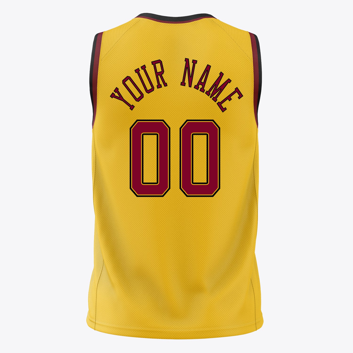 Custom Professional Gold Maroon Basketball Jersey