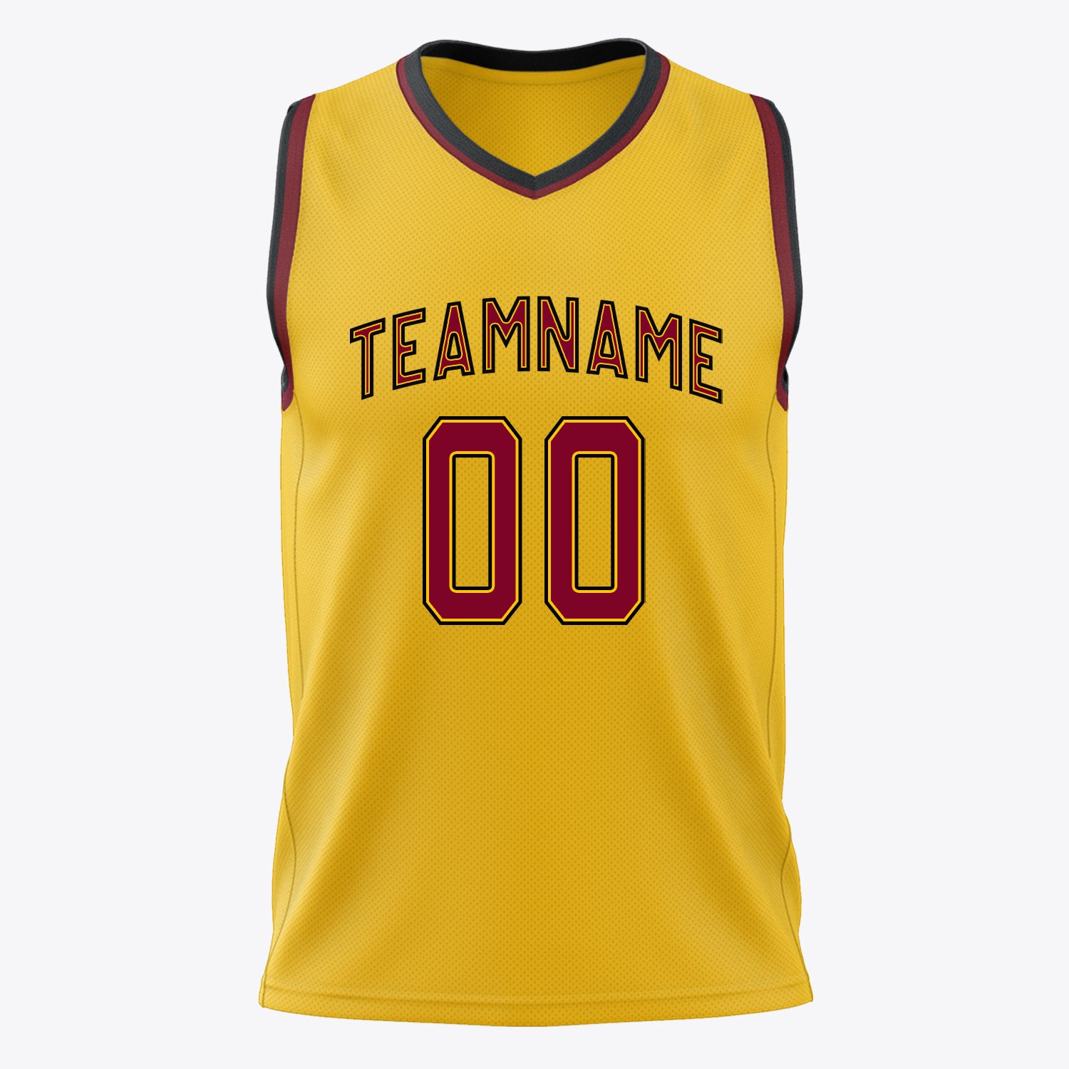 Custom Professional Gold Maroon Basketball Jersey