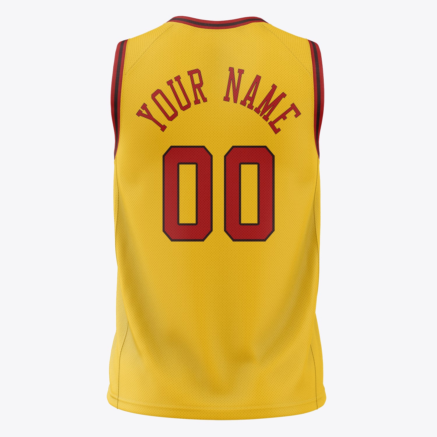 Custom Professional Gold Red Basketball Jersey