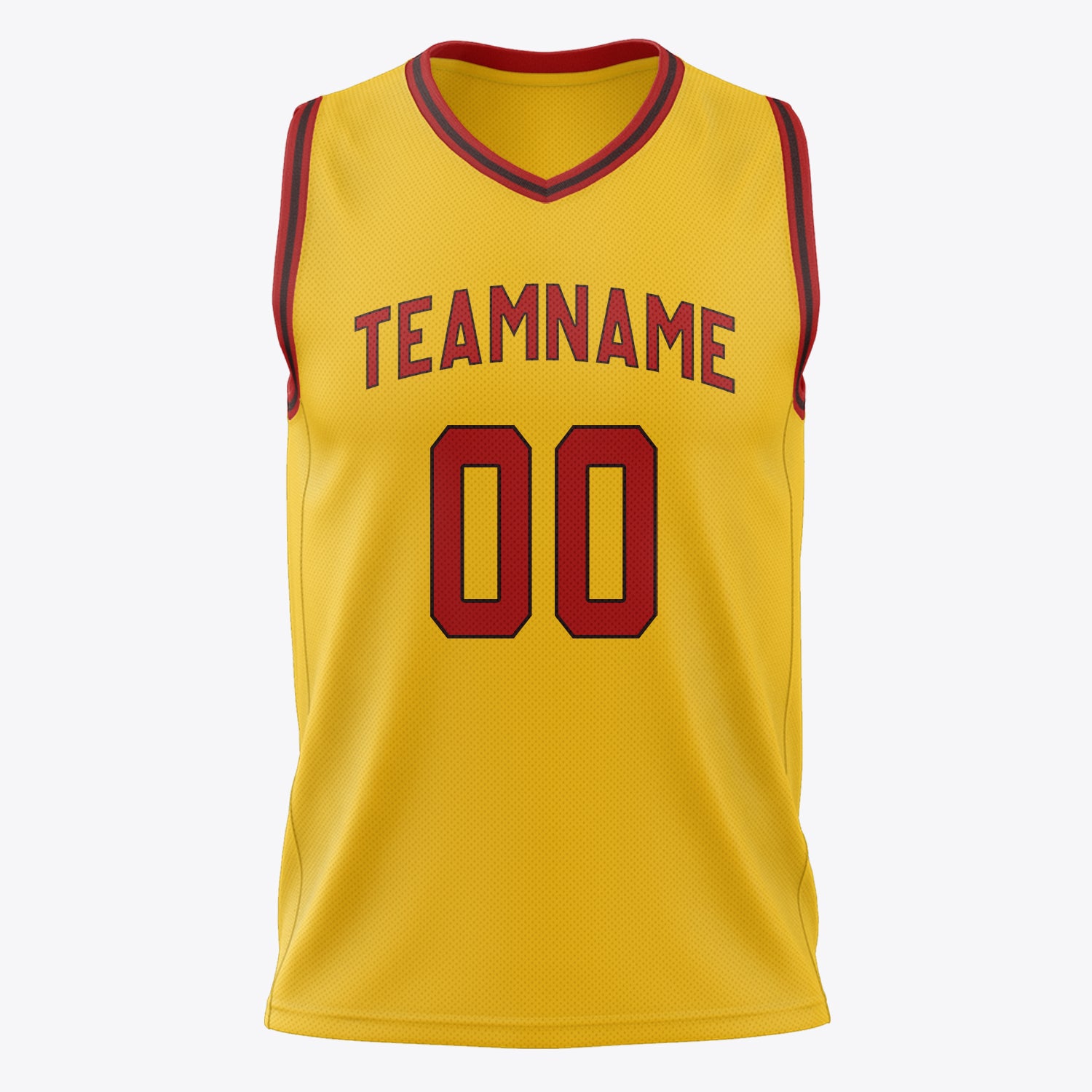 Custom Professional Gold Red Basketball Jersey