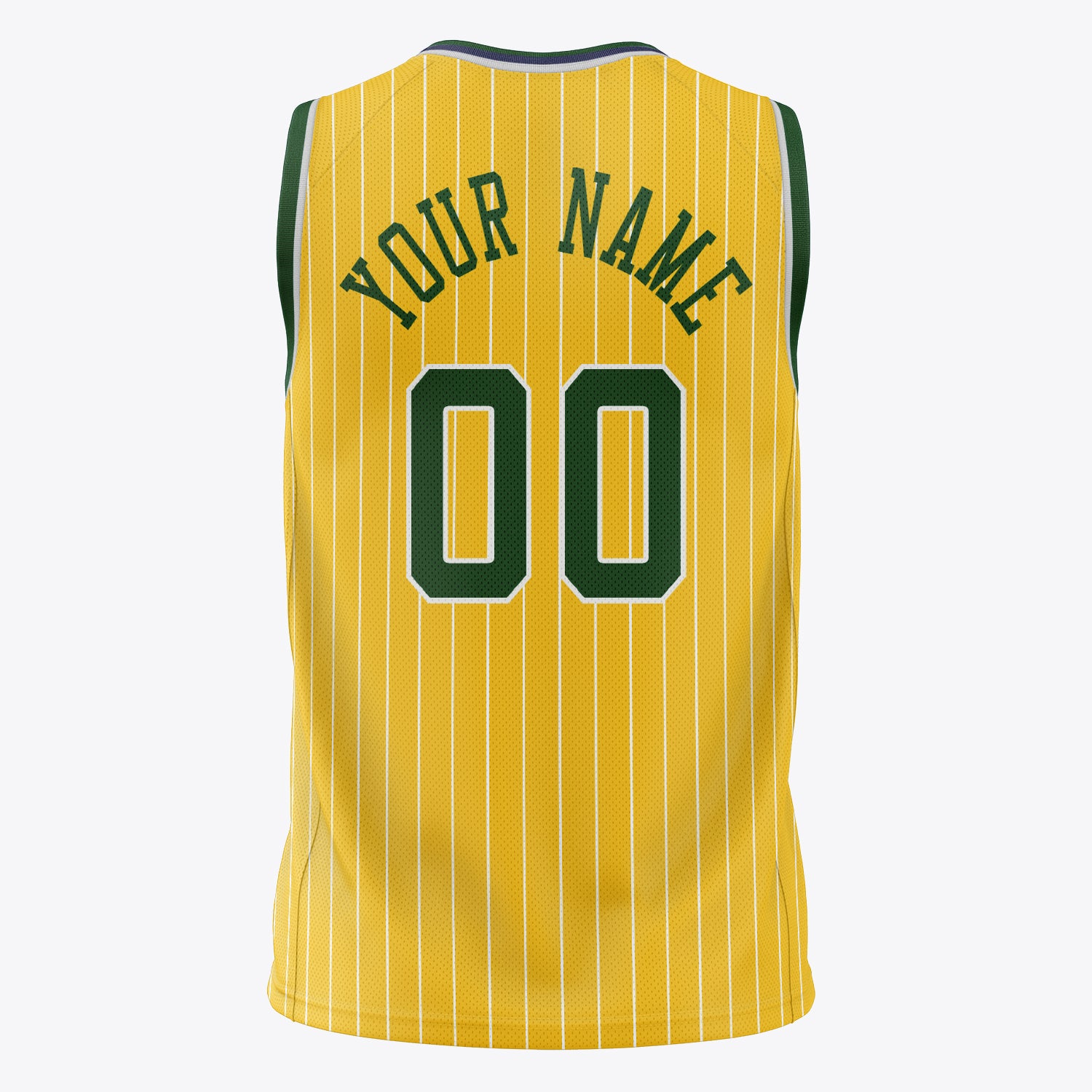 Custom Professional Gold Kelly Green Basketball Jersey
