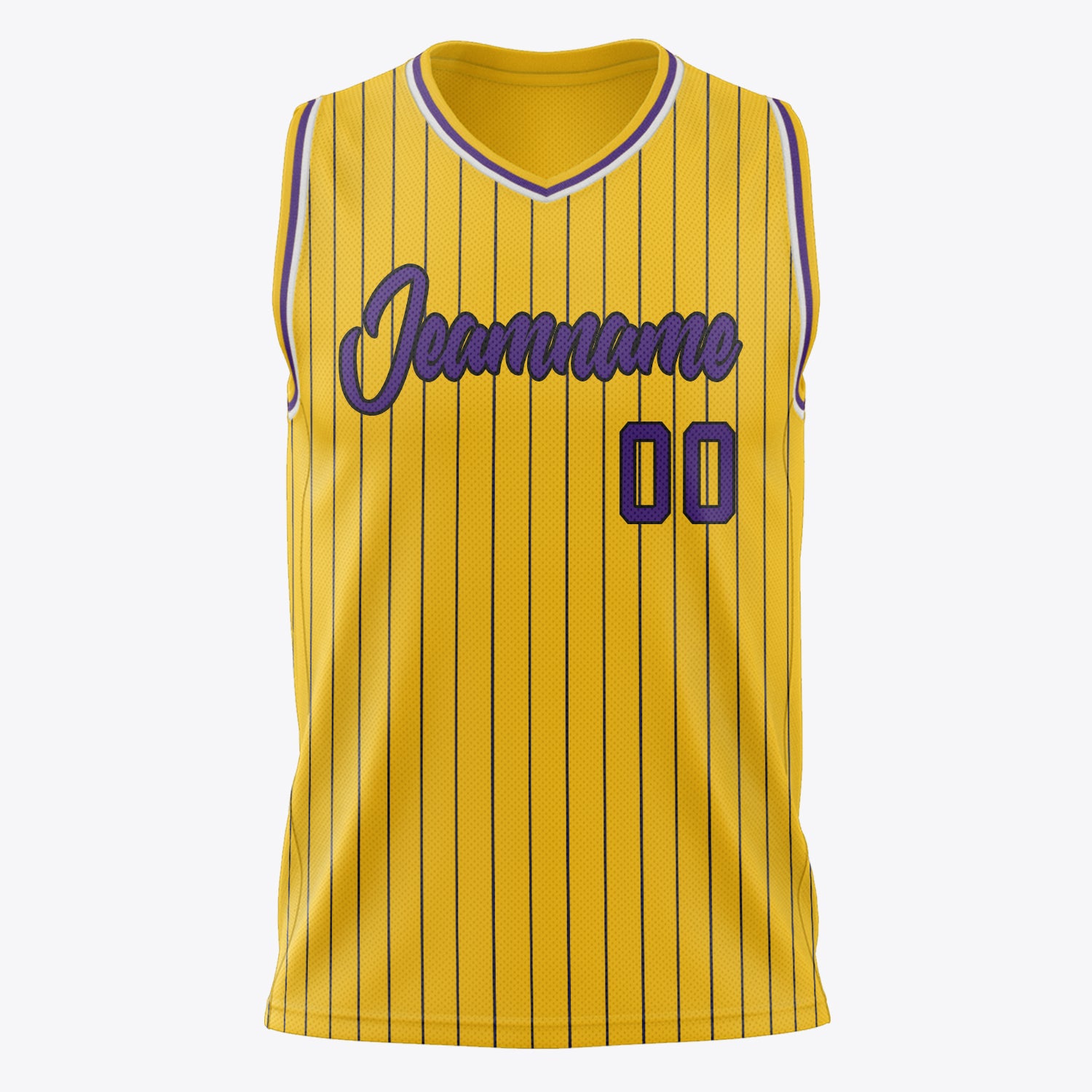 Custom Professional Gold Purple Basketball Jersey
