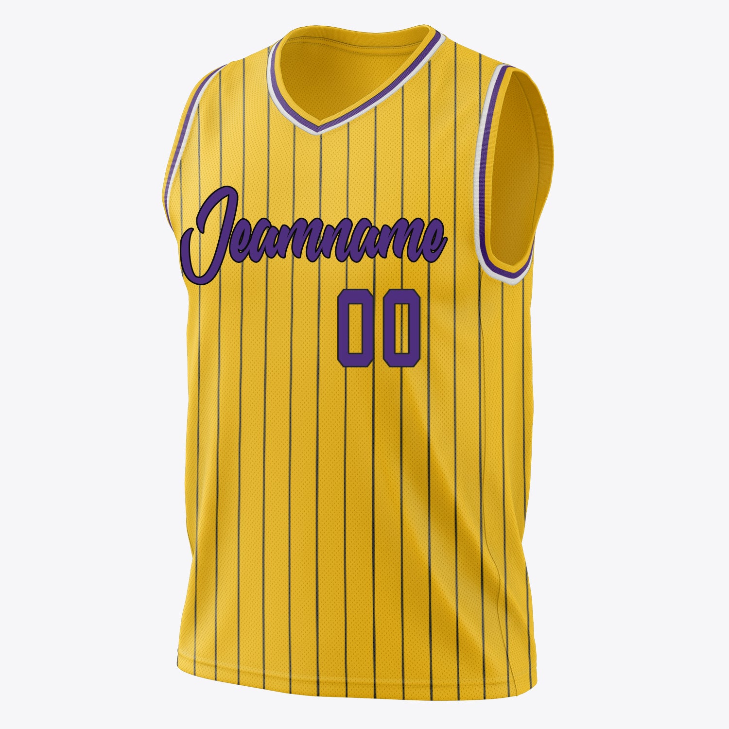 Custom Professional Gold Purple Basketball Jersey