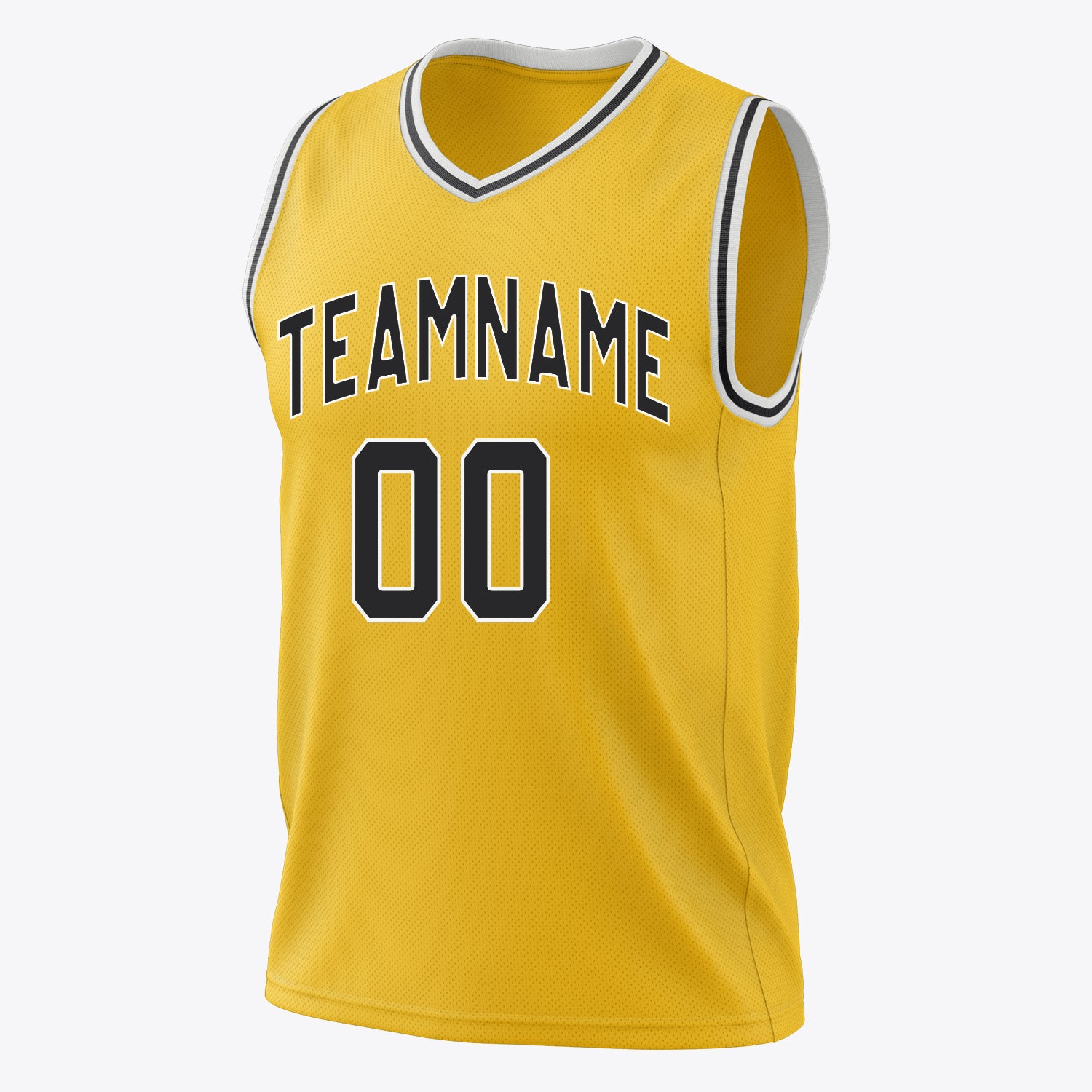 Custom Professional Gold Black Basketball Jersey