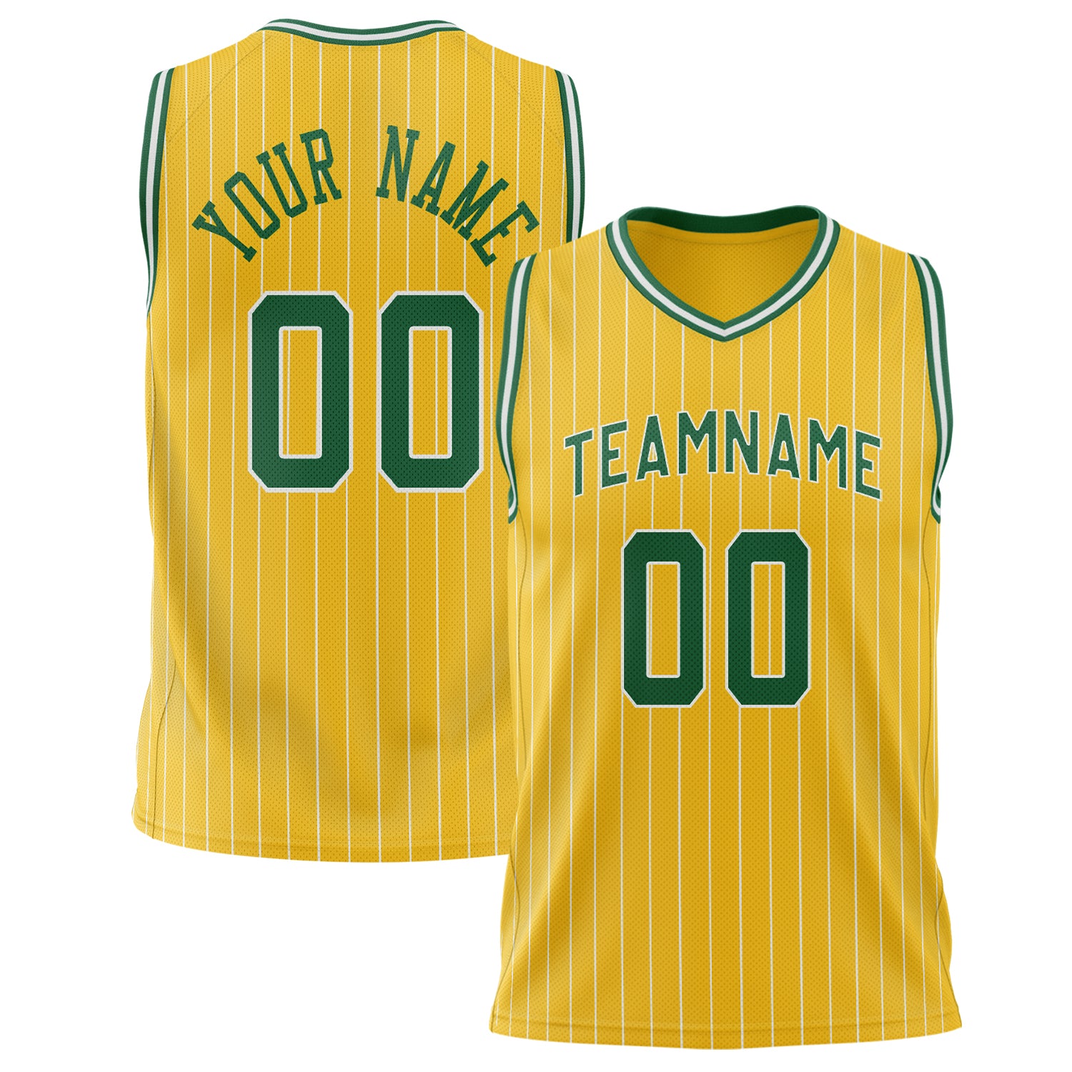 Benutzerdefiniertes Professionelles Gold Kelly Grün Basketballtrikot BS02240626CS069