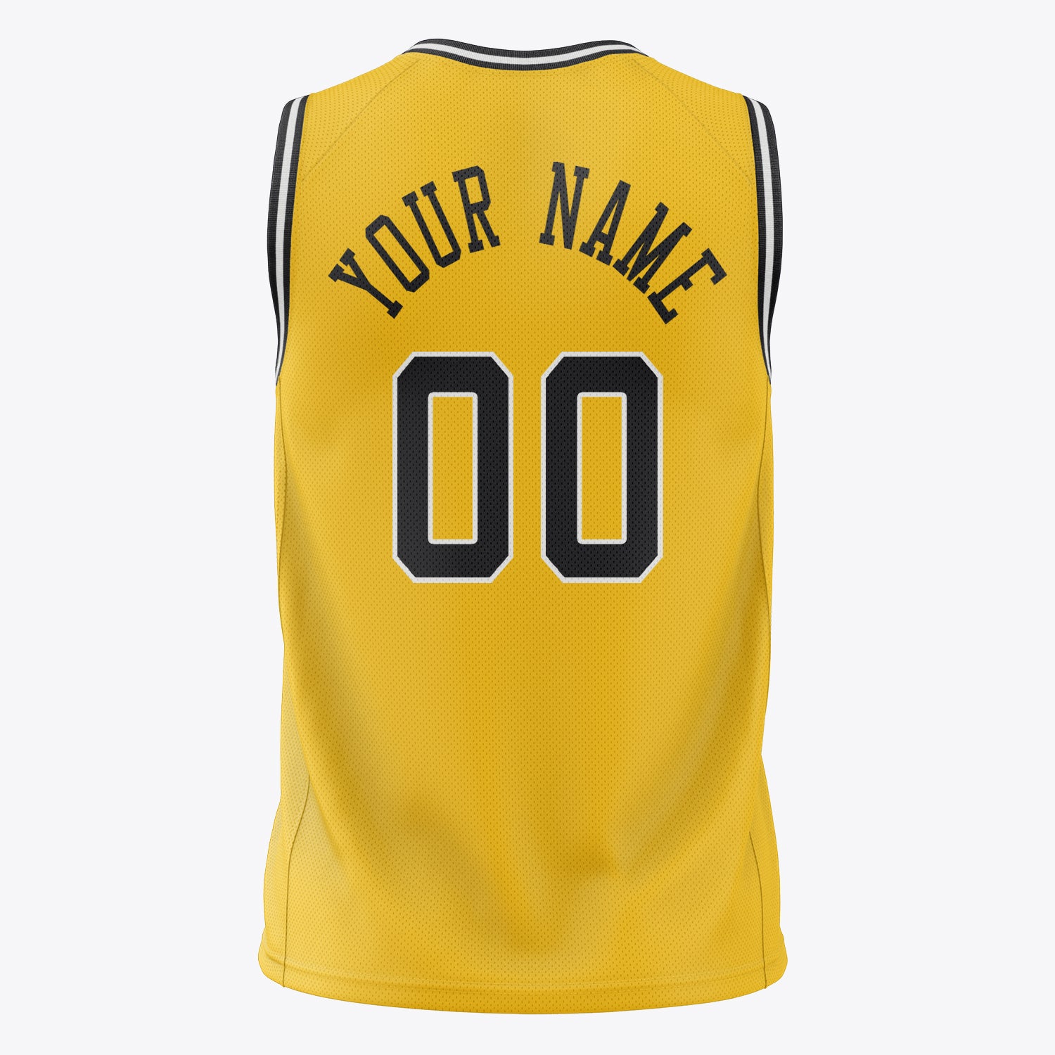 Custom Professional Gold Black Basketball Jersey
