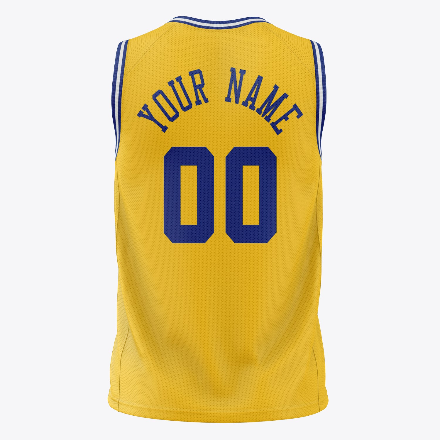 Custom Professional Gold Royal Blue Basketball Jersey