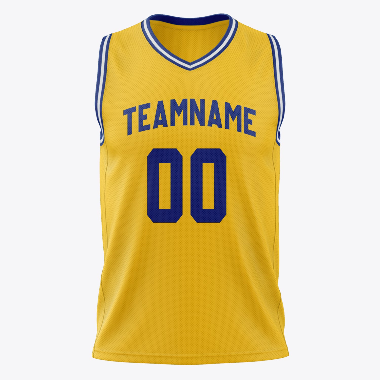 Custom Professional Gold Royal Blue Basketball Jersey