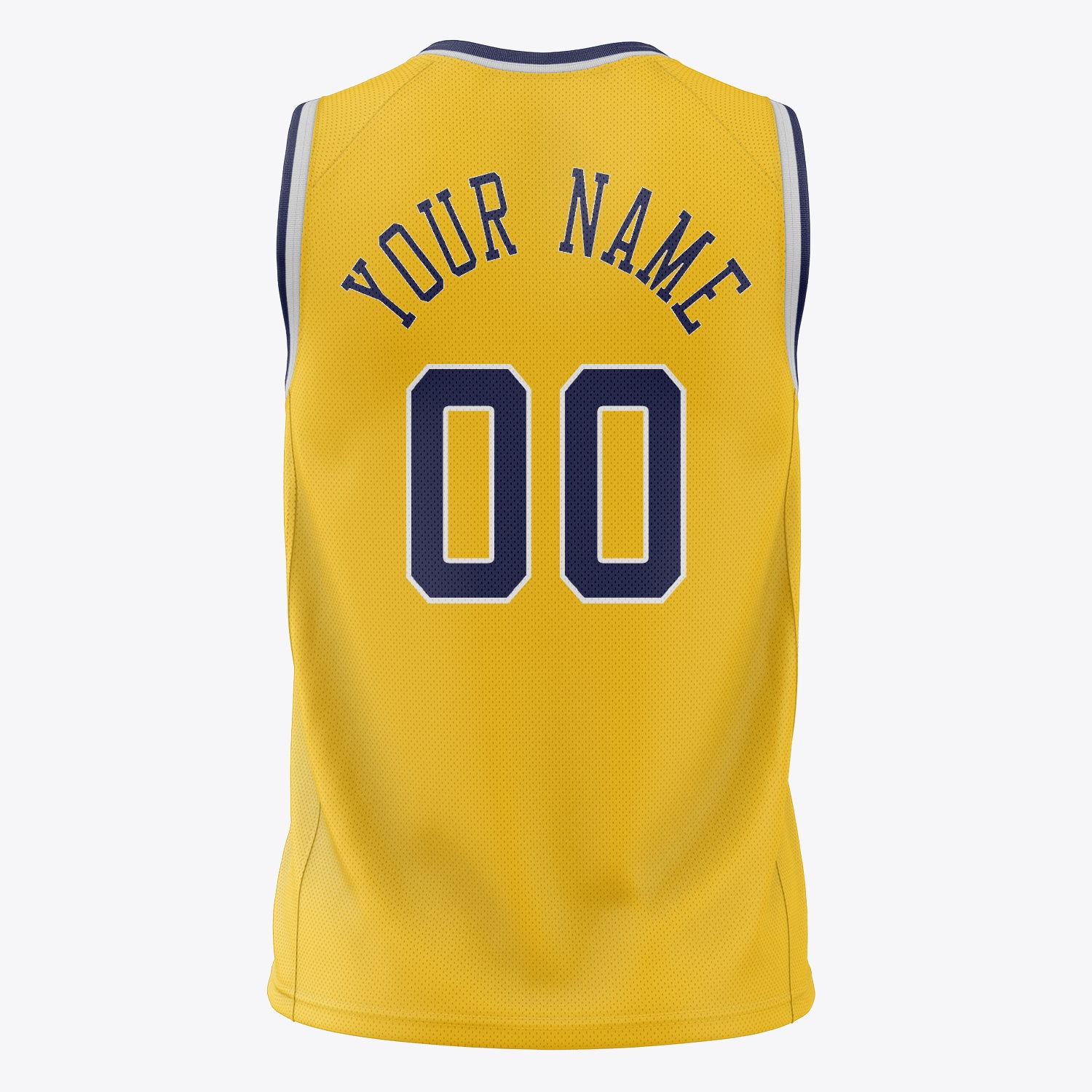 Custom Professional Gold Navy Blue Basketball Jersey