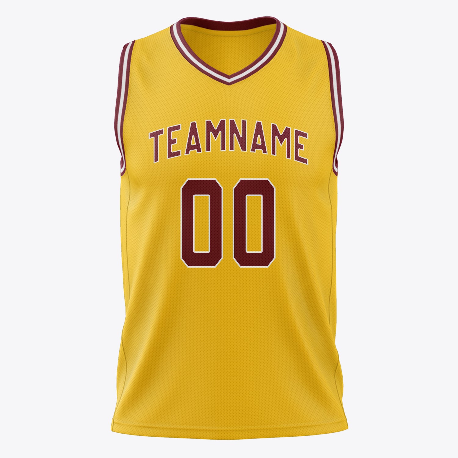 Custom Professional Gold Red Basketball Jersey