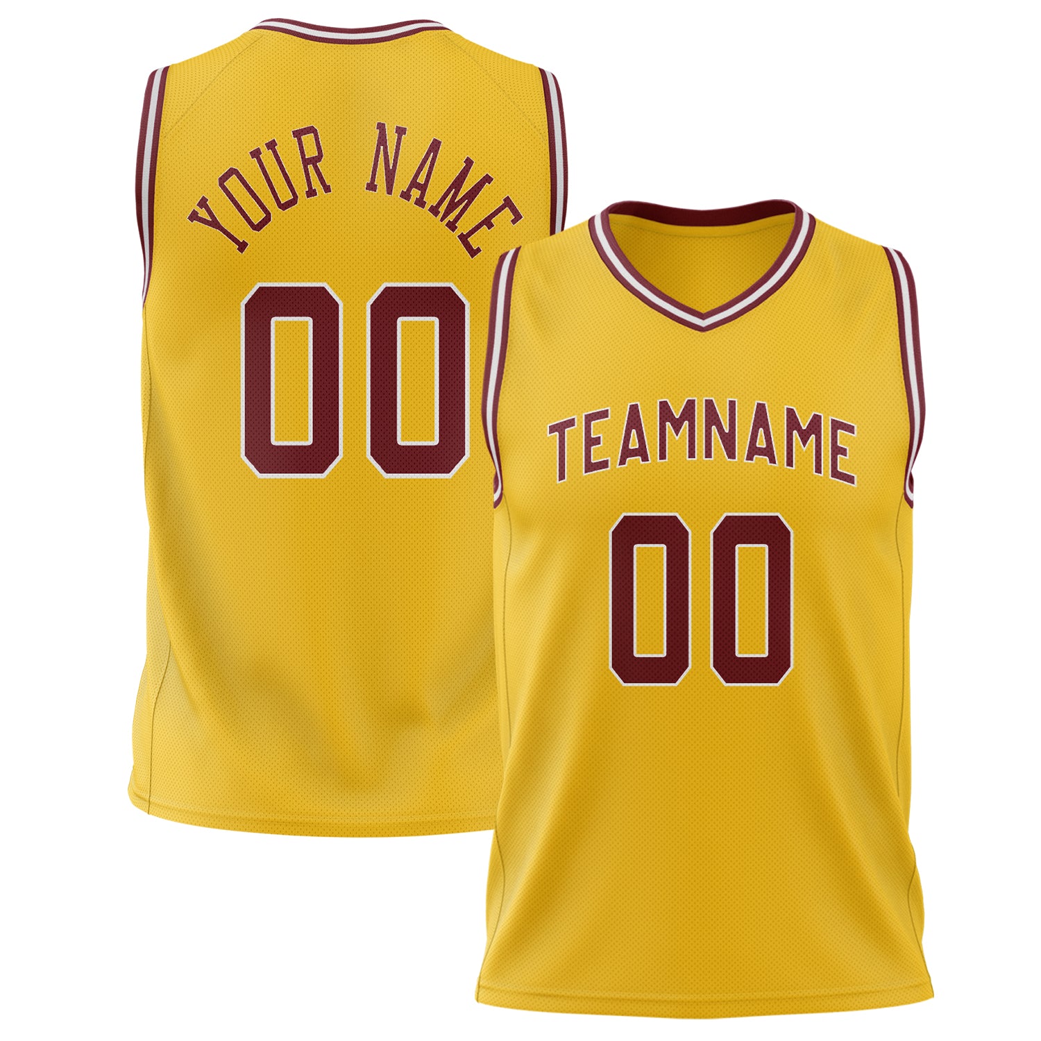 Benutzerdefiniertes Professionelles Gold Rot Basketballtrikot BS02240626CS077