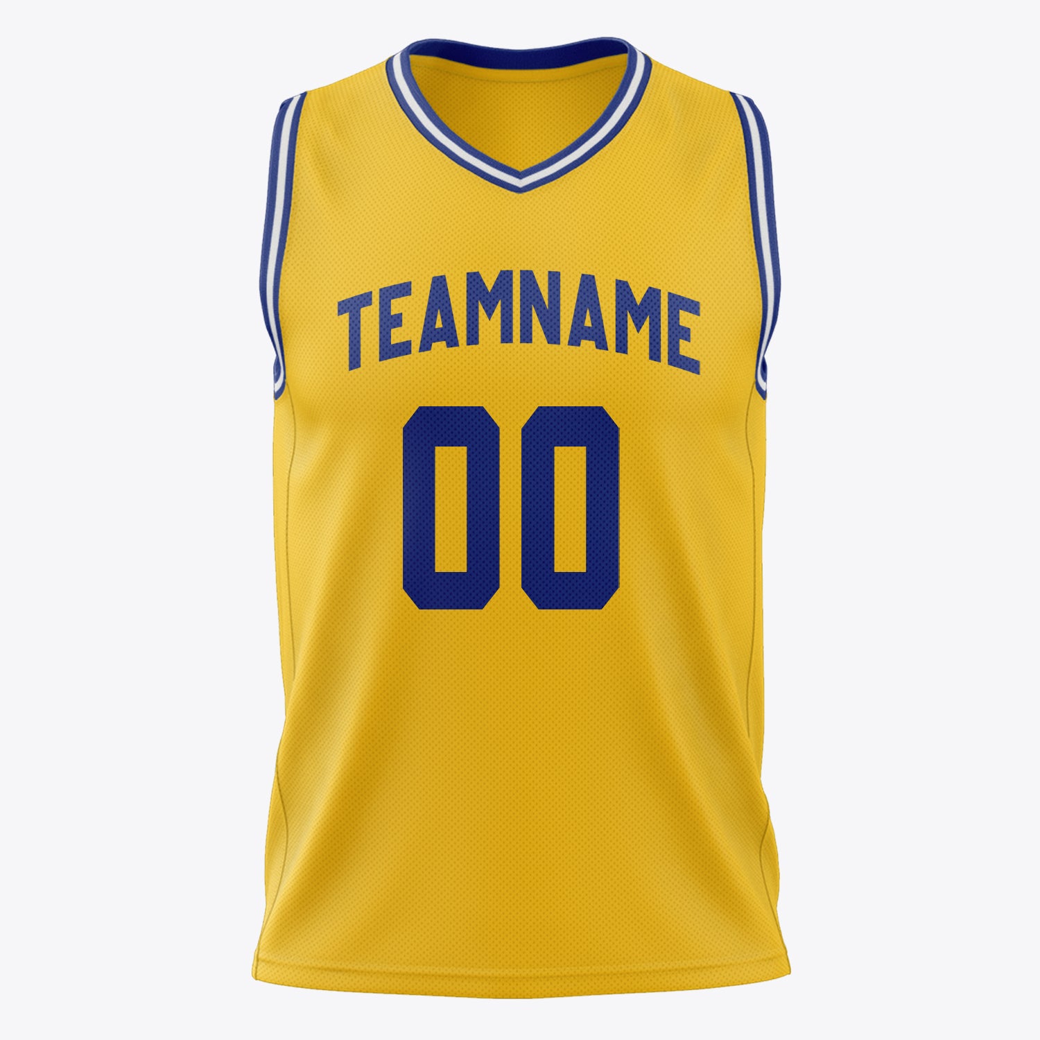 Custom Professional Gold Royal Blue Basketball Jersey