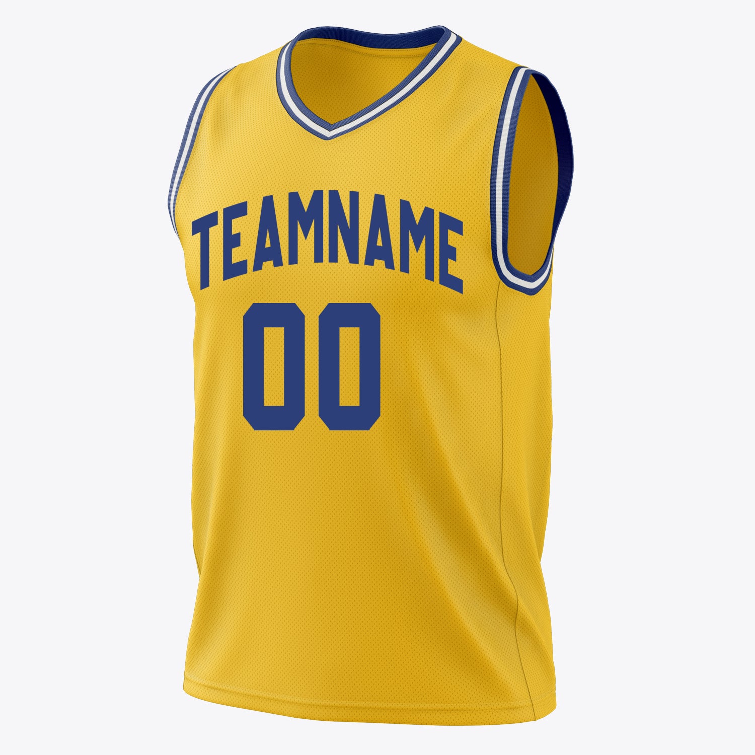 Custom Professional Gold Royal Blue Basketball Jersey