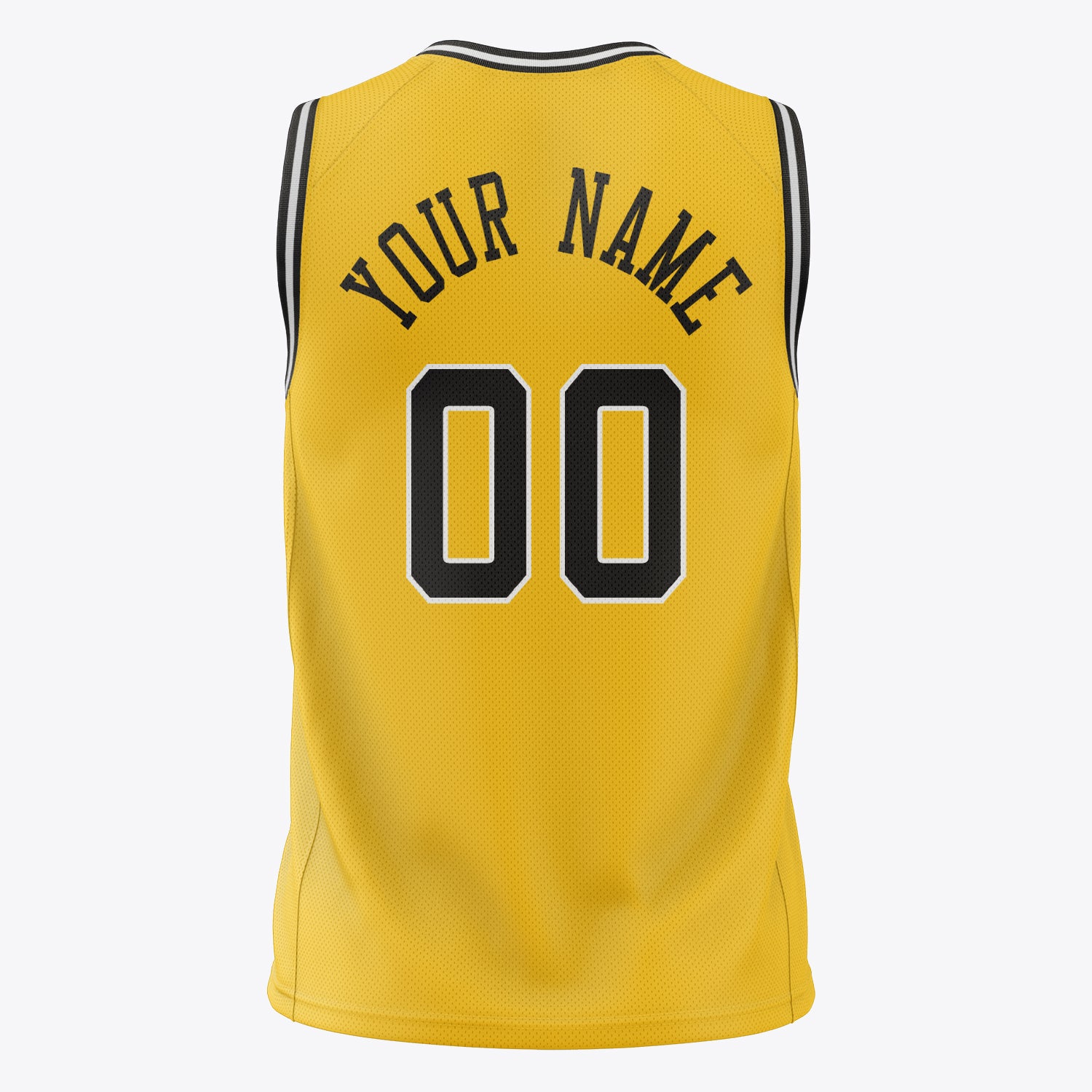 Custom Professional Gold Black Basketball Jersey