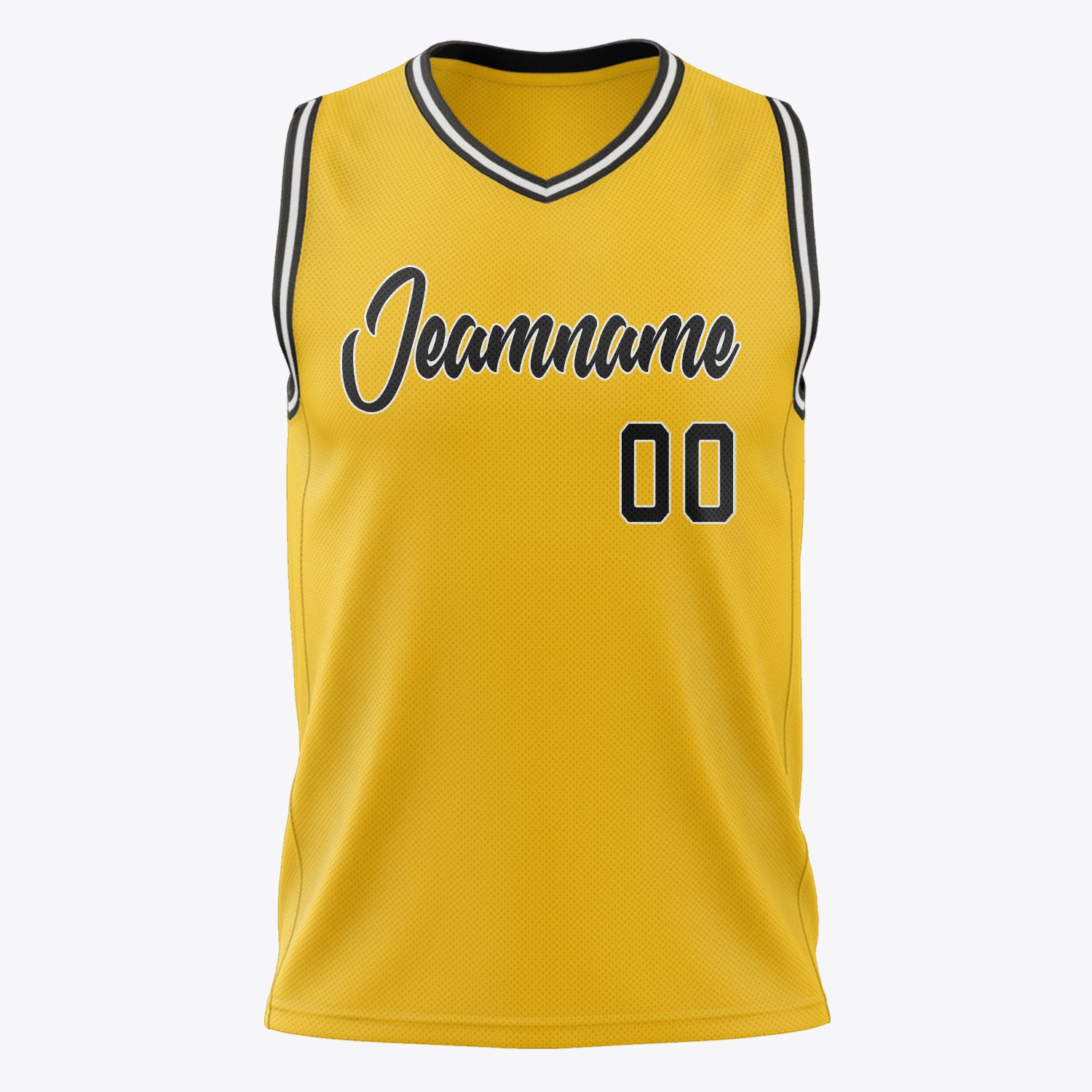 Custom Professional Gold Black Basketball Jersey