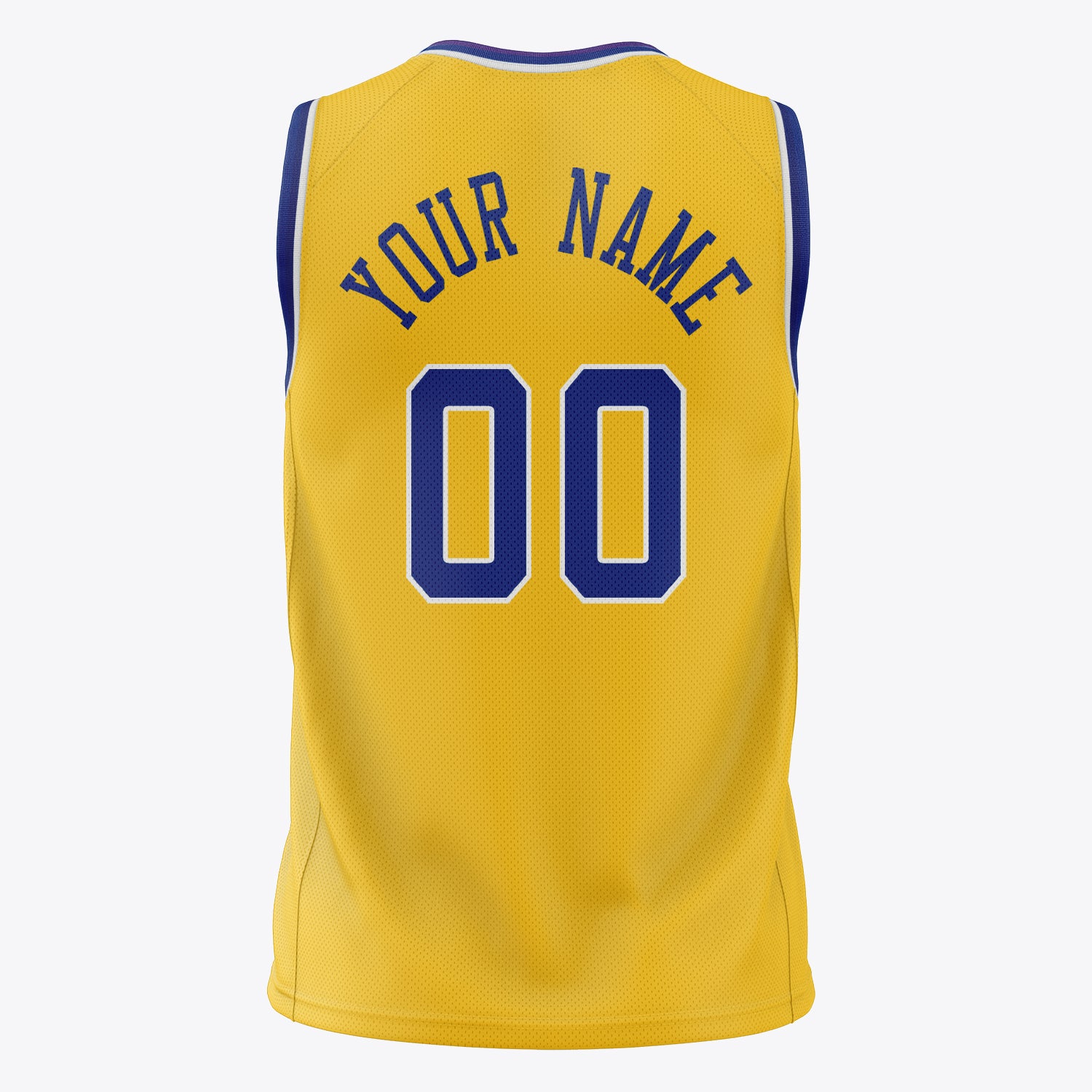 Custom Professional Gold Royal Blue Basketball Jersey