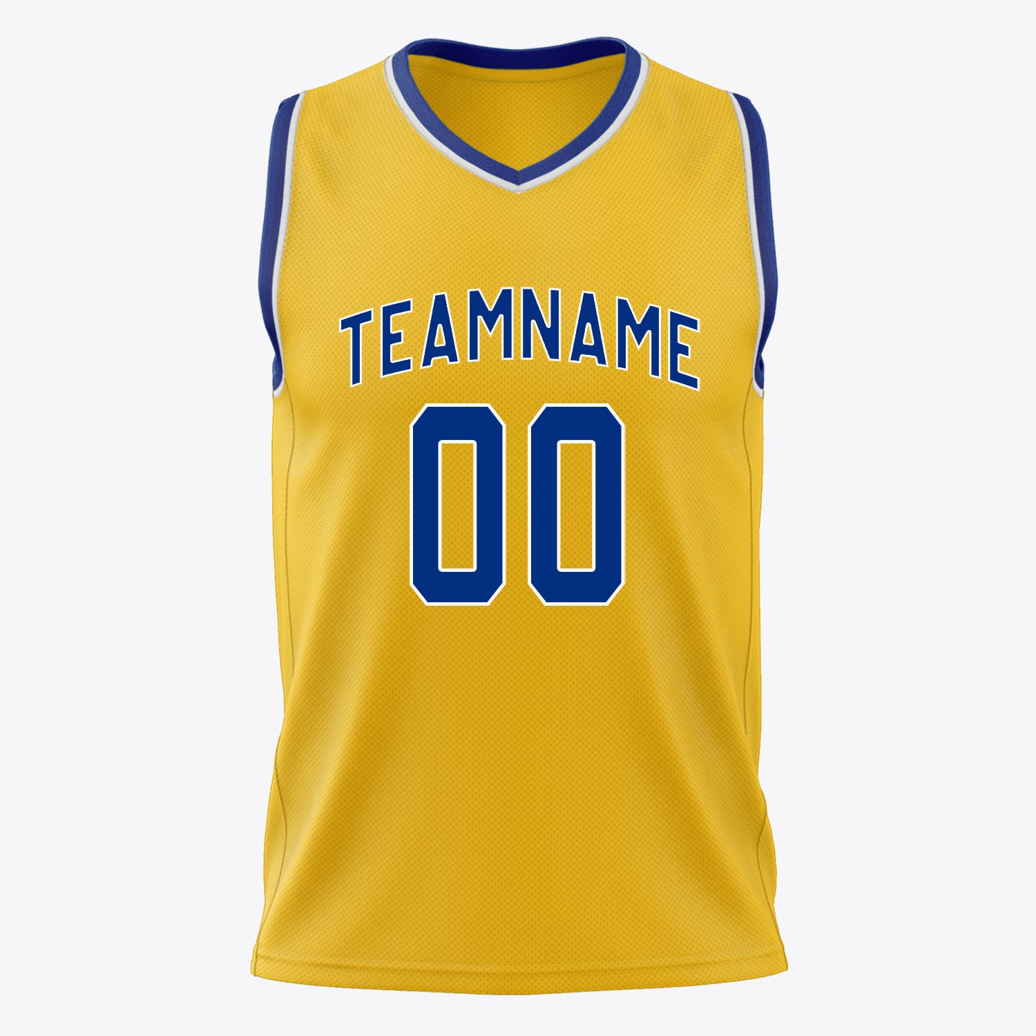Custom Professional Gold Royal Blue Basketball Jersey