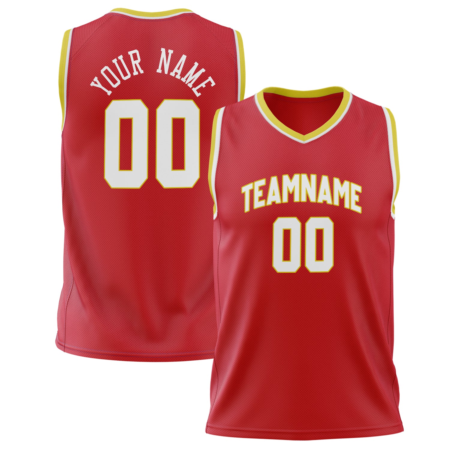 Benutzerdefiniertes Professionelles Rot Weiß Basketballtrikot BS02240626HF197