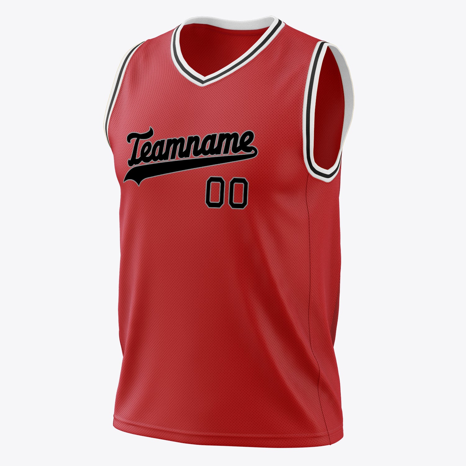 Benutzerdefiniertes Professionelles Rot Schwarz Basketballtrikot