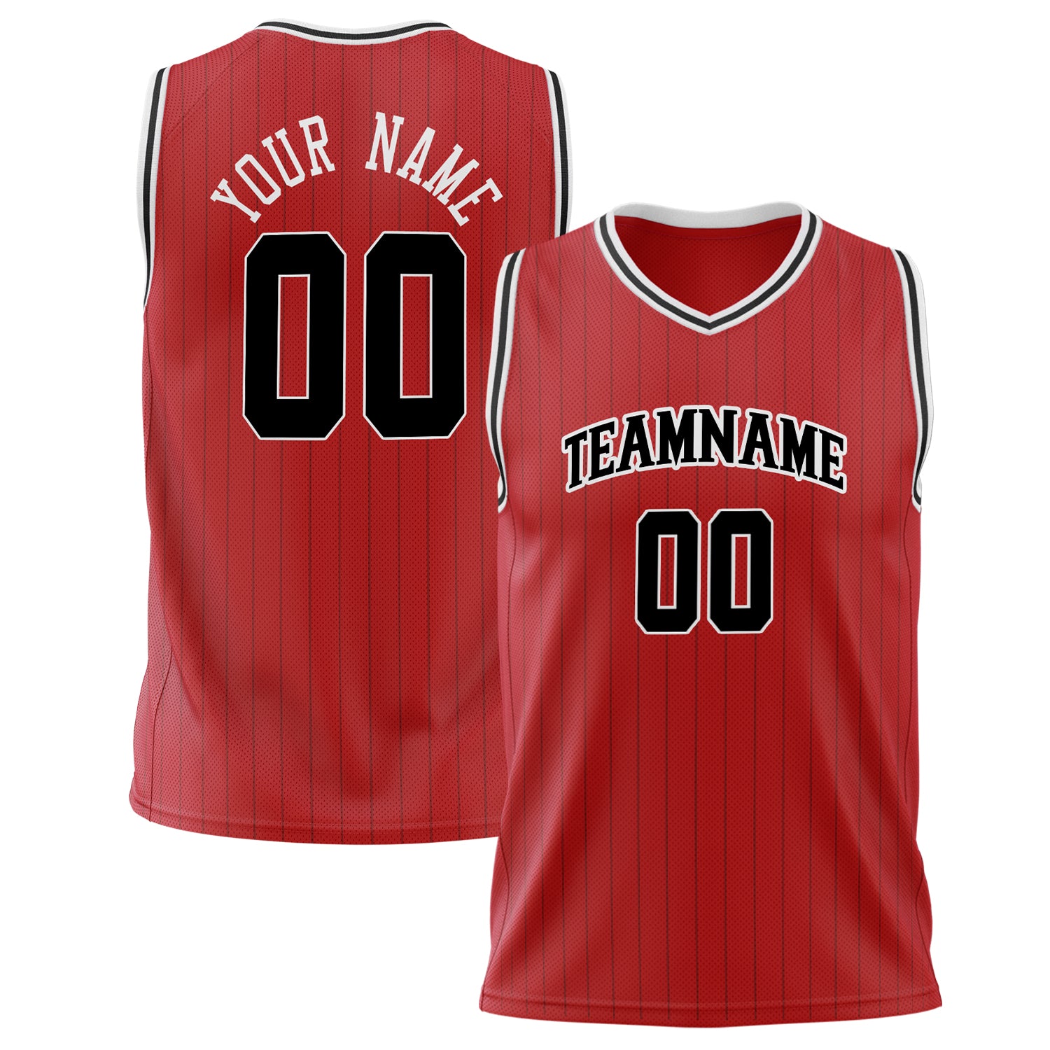 Benutzerdefiniertes Professionelles Rot Schwarz Basketballtrikot BS02240626HF200