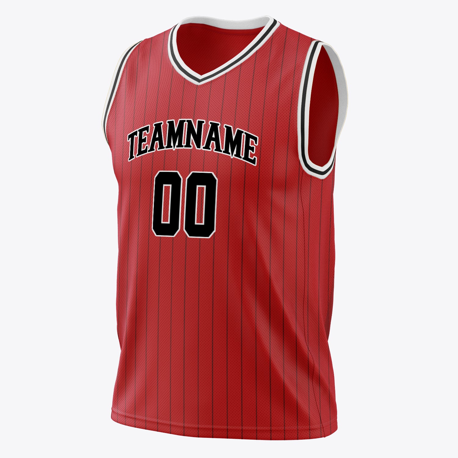 Benutzerdefiniertes Professionelles Rot Schwarz Basketballtrikot