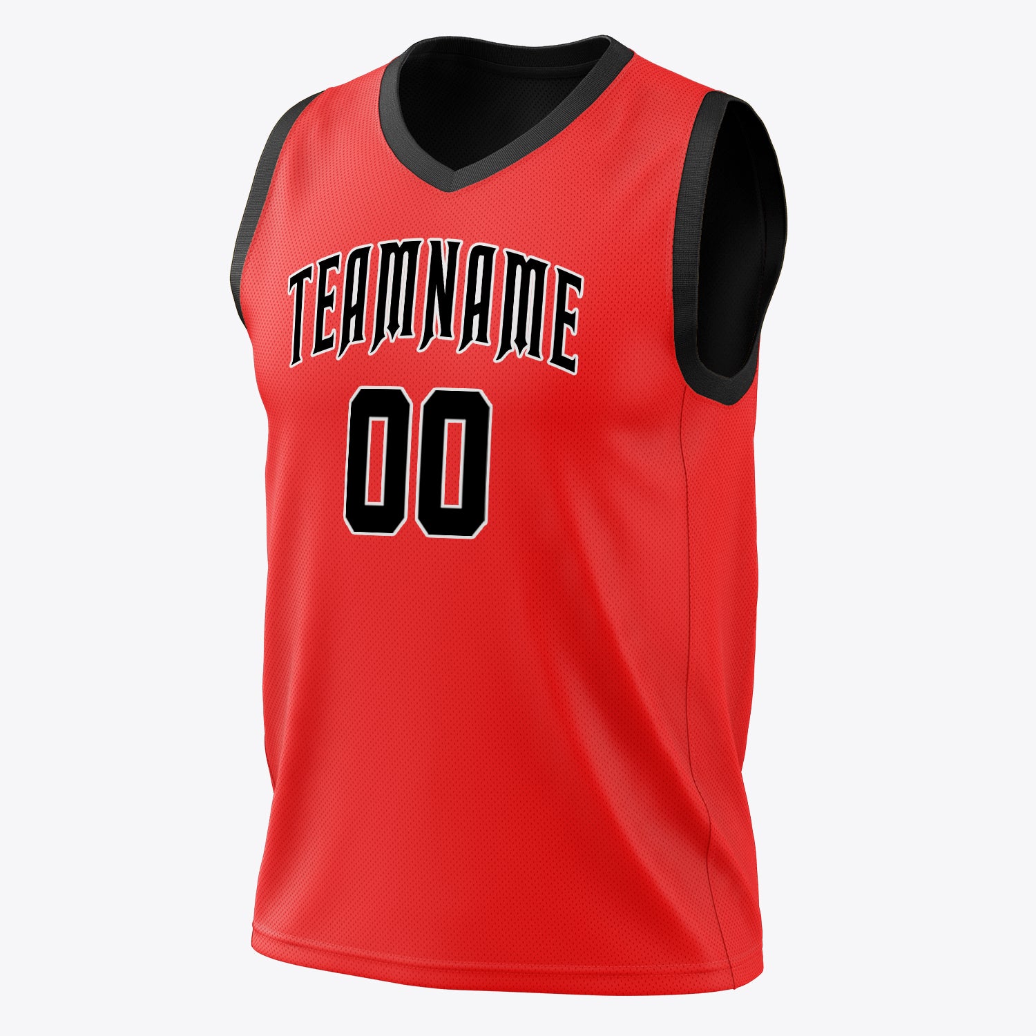Benutzerdefiniertes Professionelles Rot Schwarz Basketballtrikot