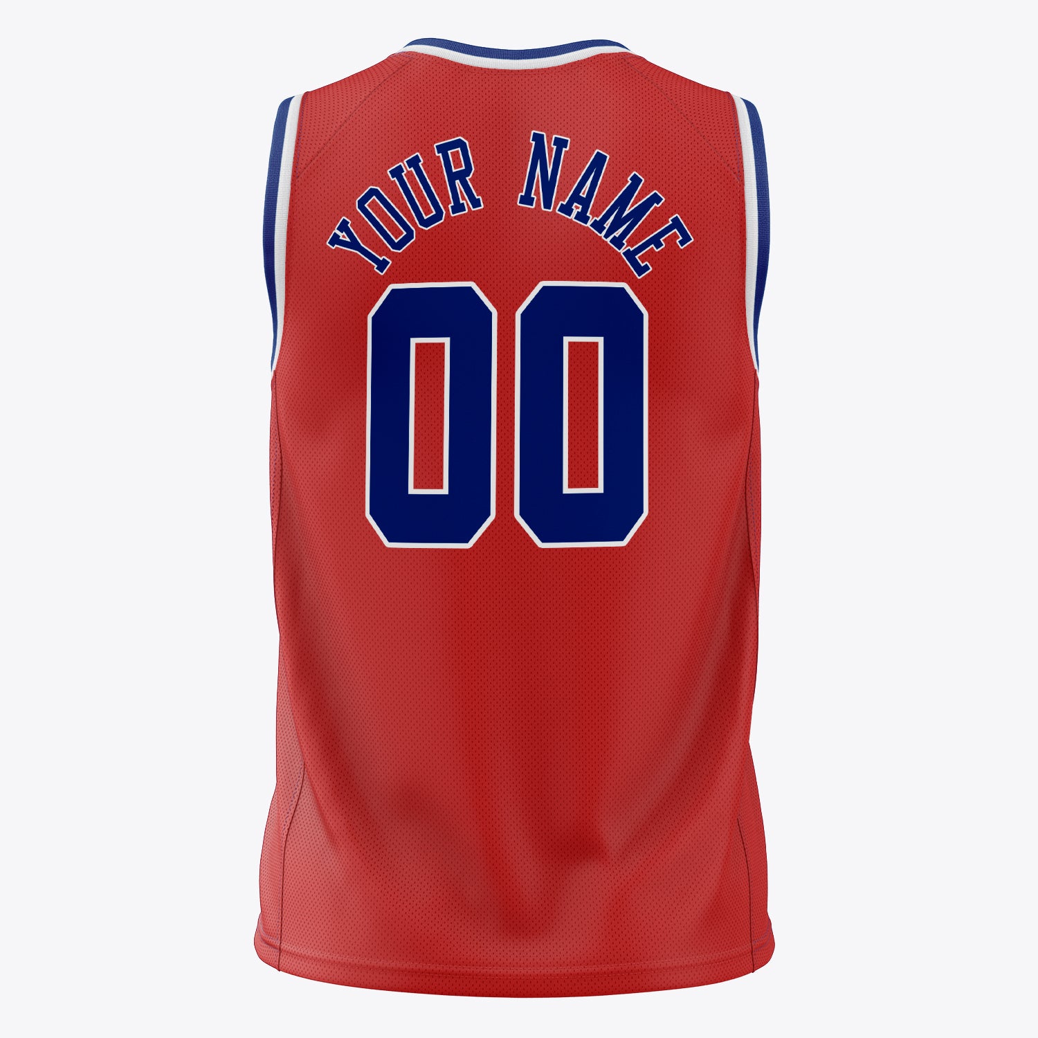 Benutzerdefiniertes Professionelles Rot Königsblau Basketballtrikot