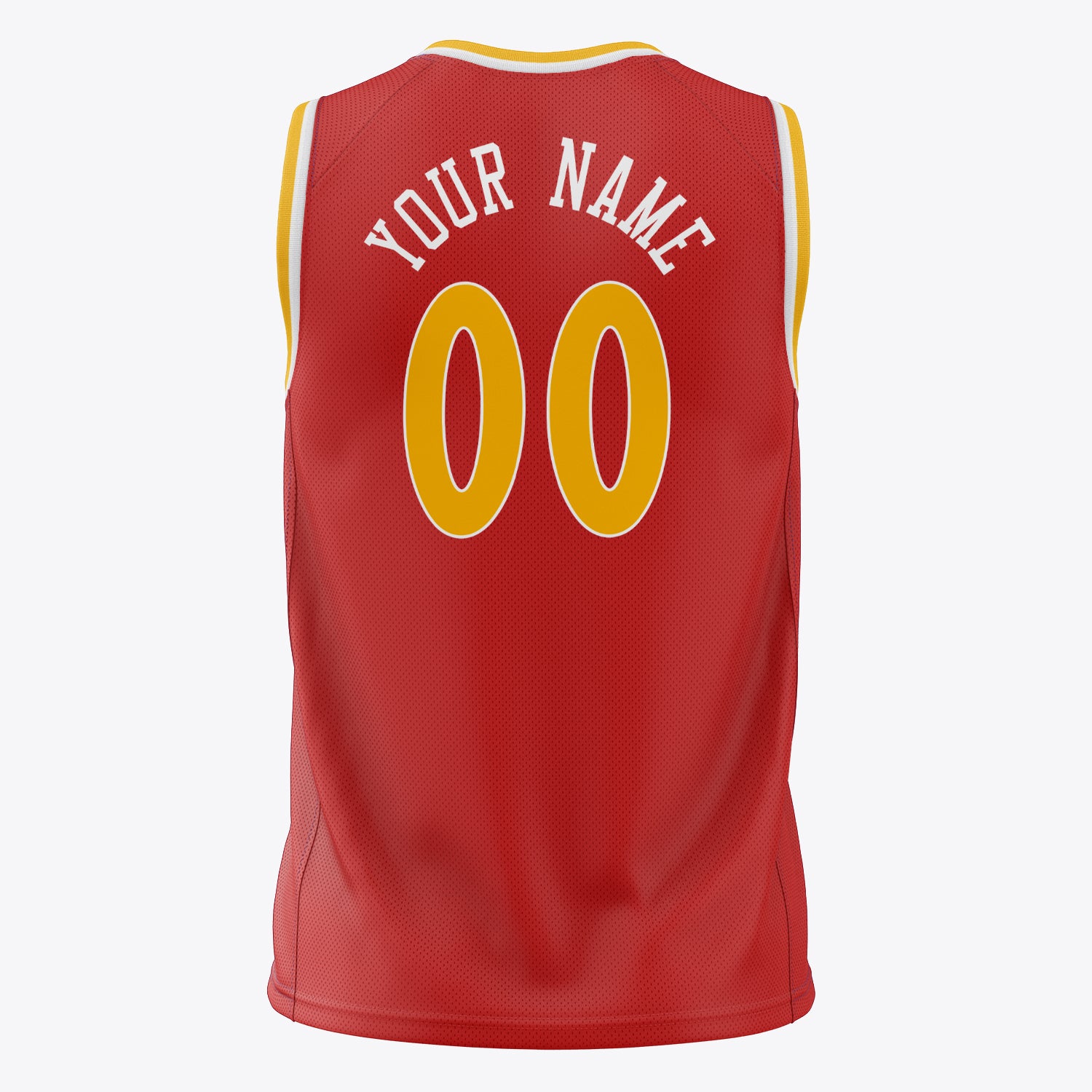 Custom Professional Red Gold Basketball Jersey