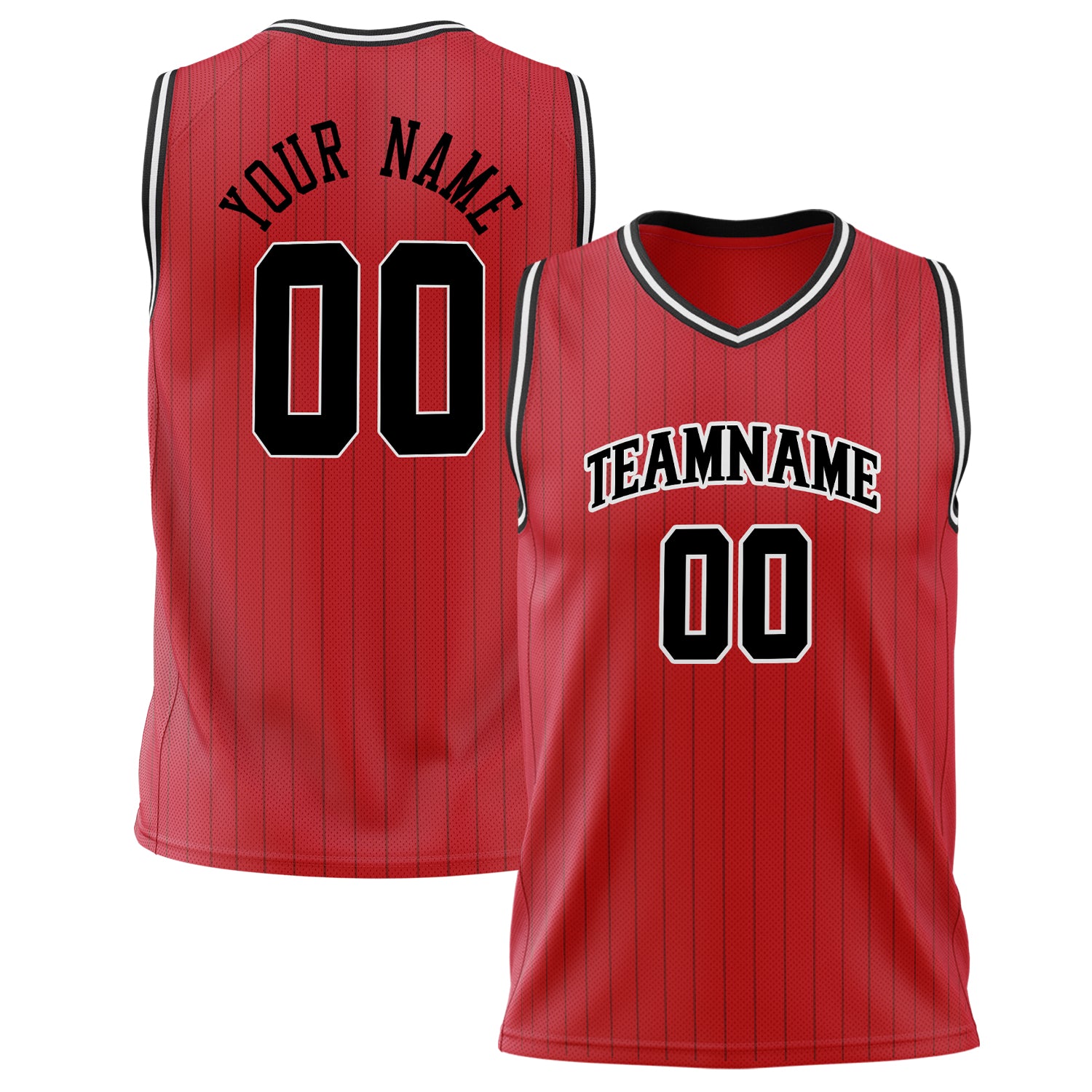 Benutzerdefiniertes Professionelles Rot Schwarz Basketballtrikot BS02240626HF208